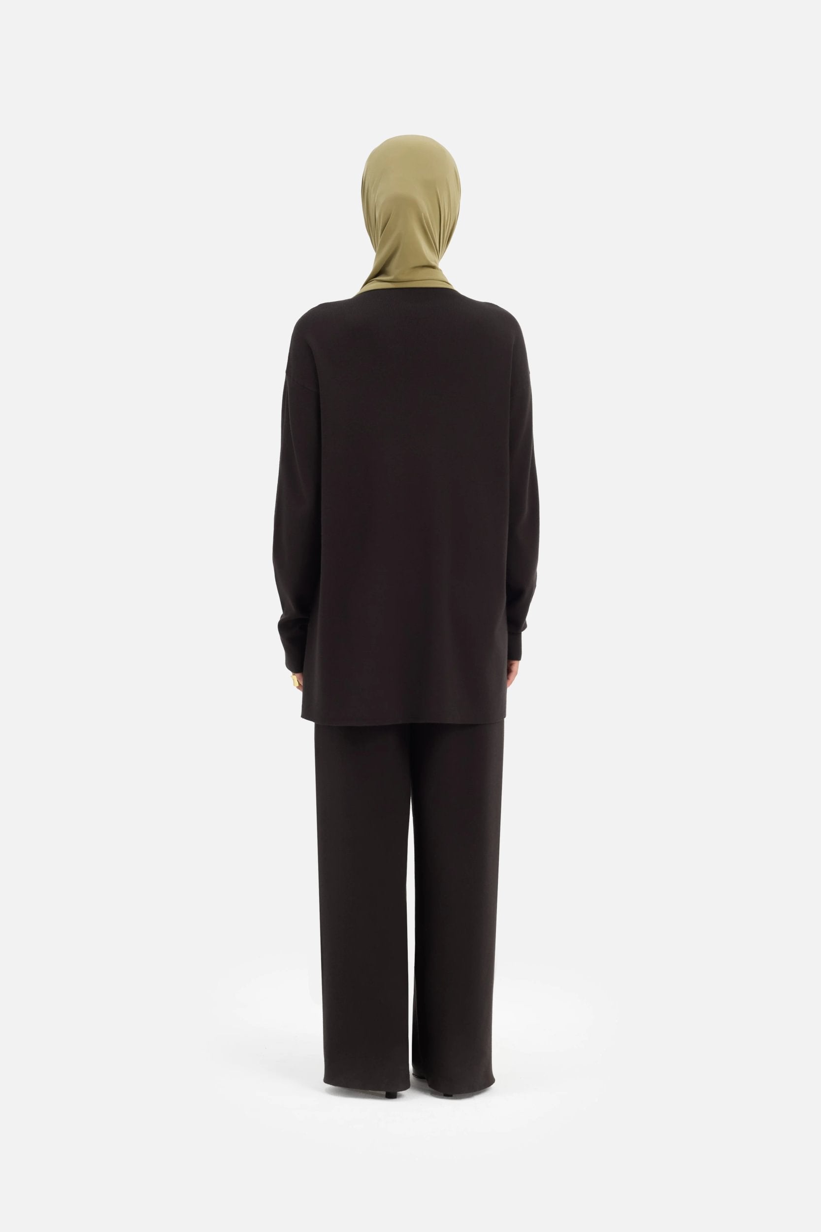 Knitted Trousers | Dark Truffle
