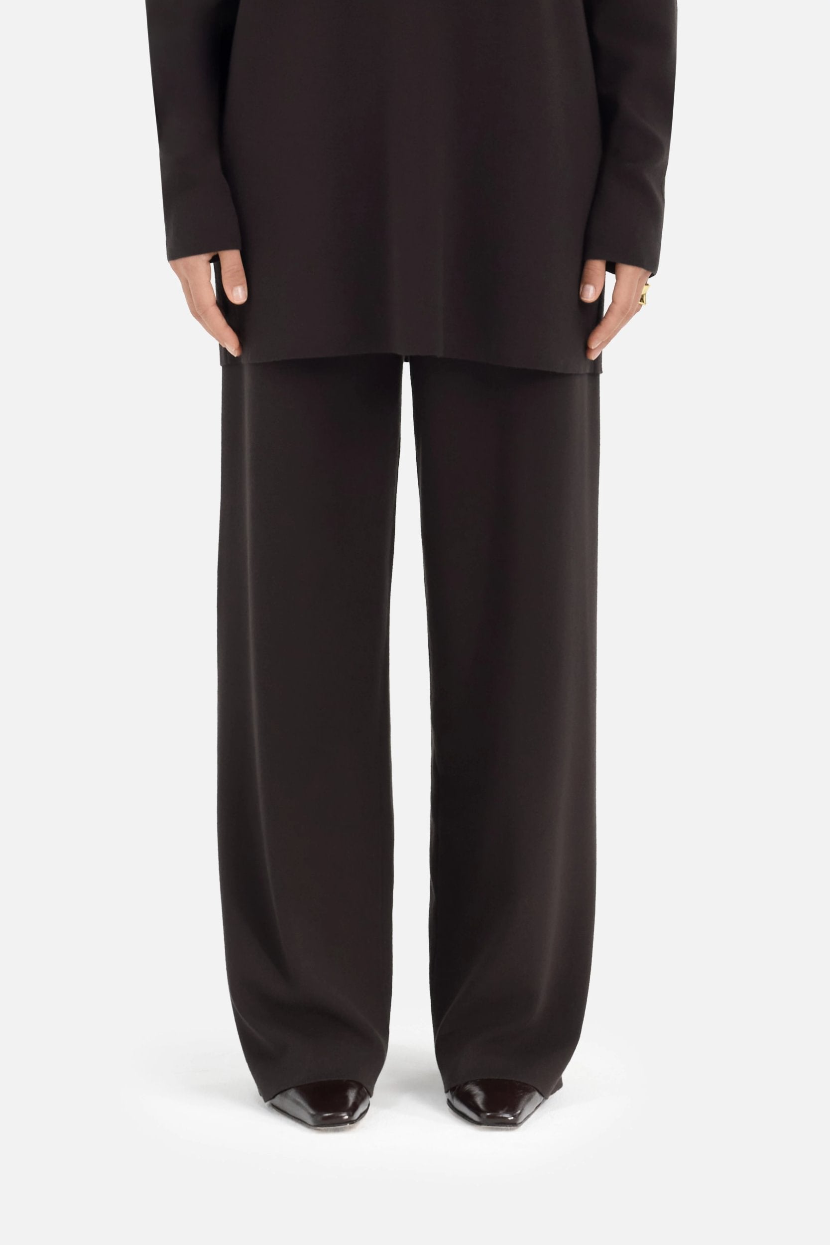 Knitted Trousers | Dark Truffle