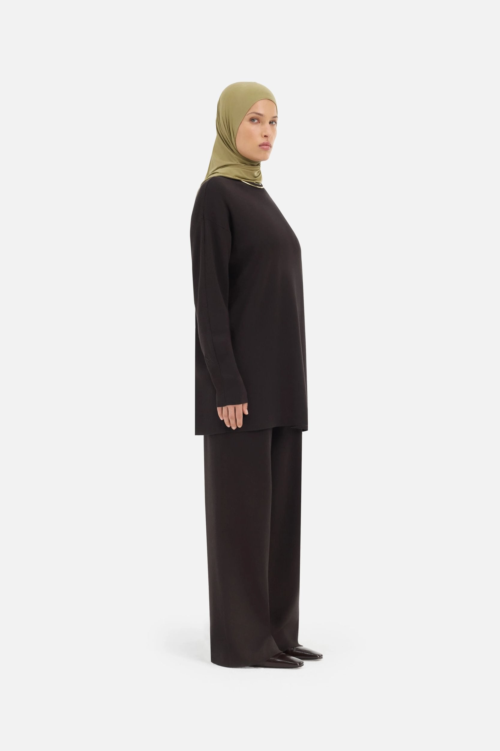 Knitted Trousers | Dark Truffle
