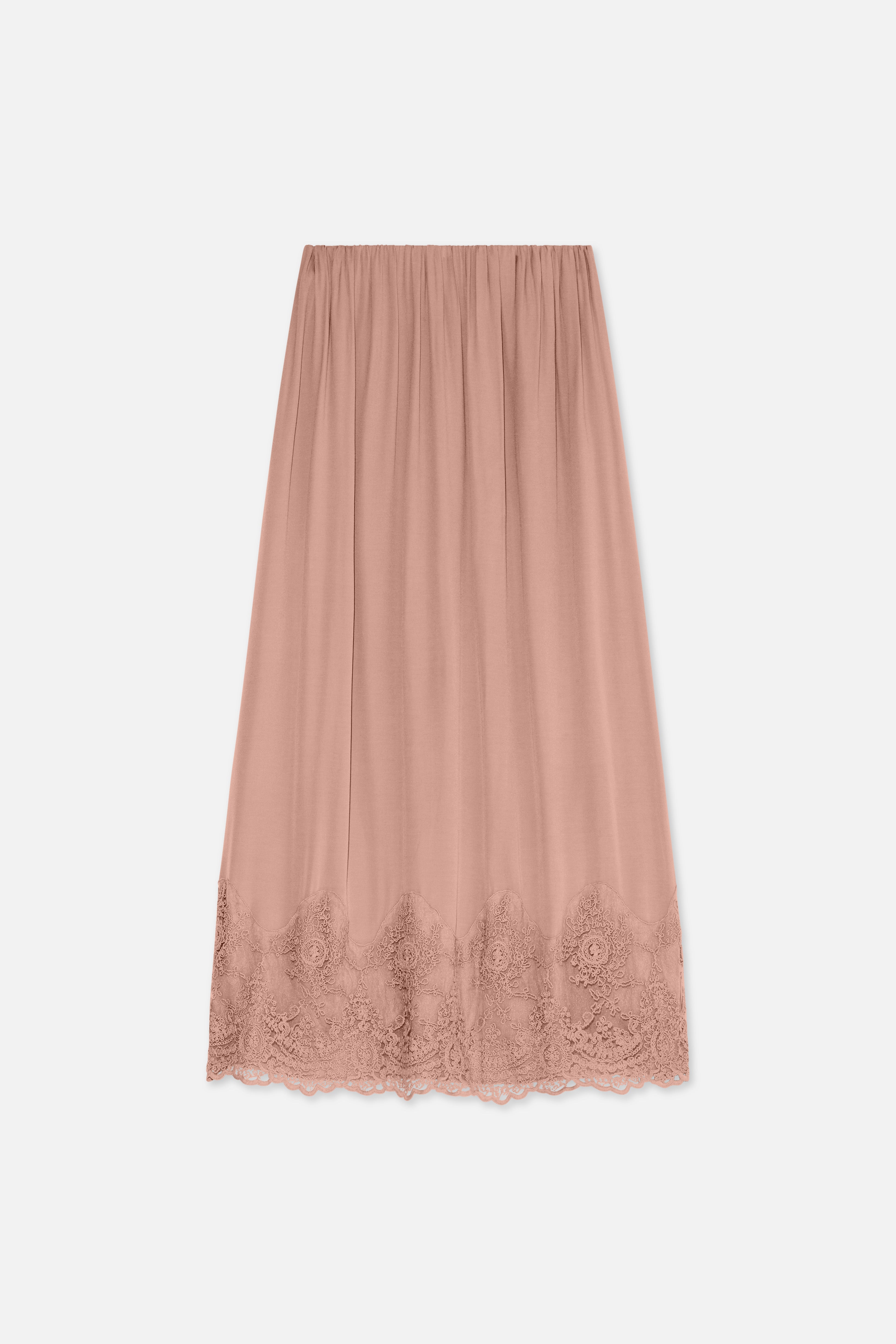 Lace Detailed Skirt | Deep Rose