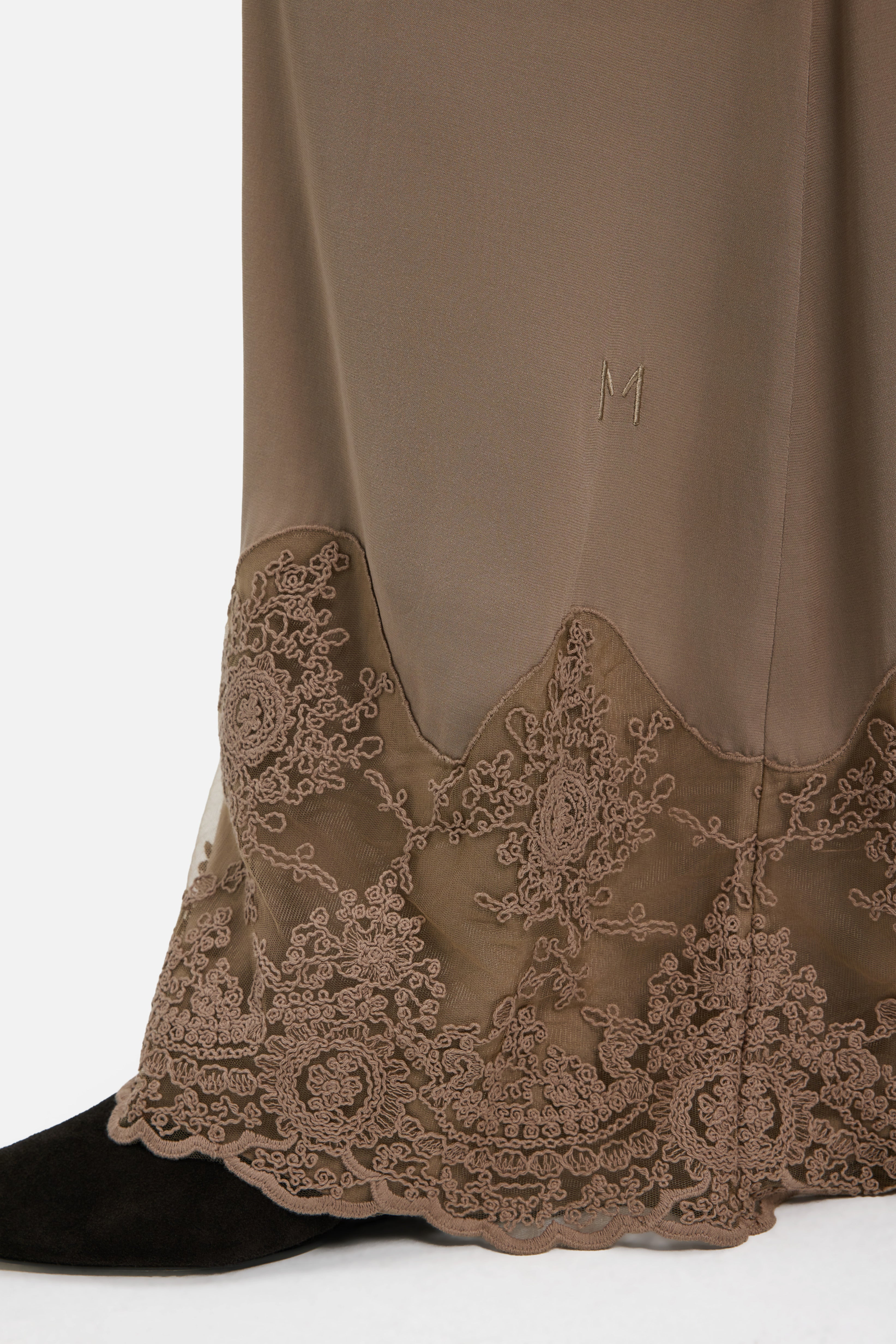 Lace Detailed Skirt | Khaki