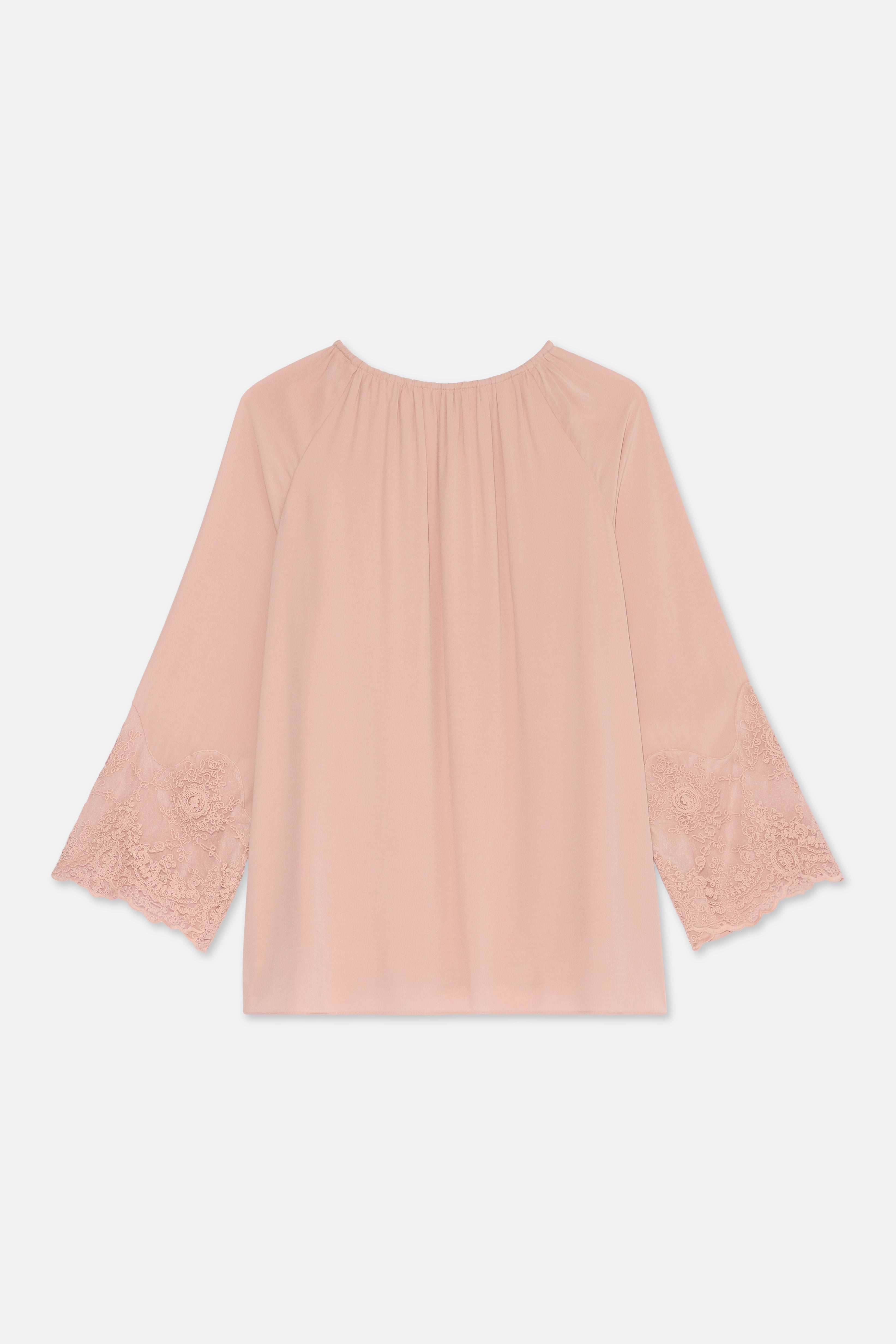 Lace Detailed Top | Deep Rose