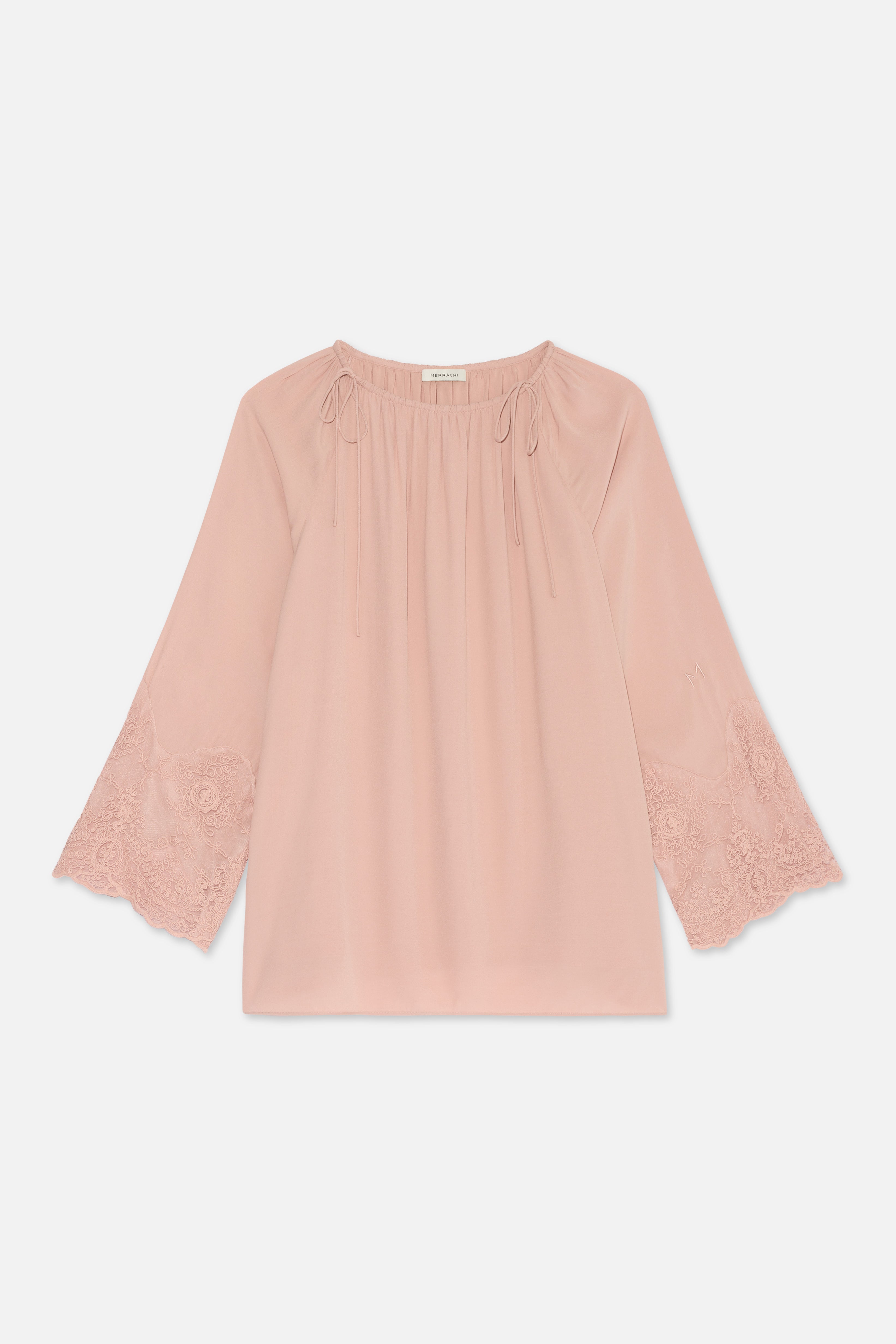 Lace Detailed Top | Deep Rose
