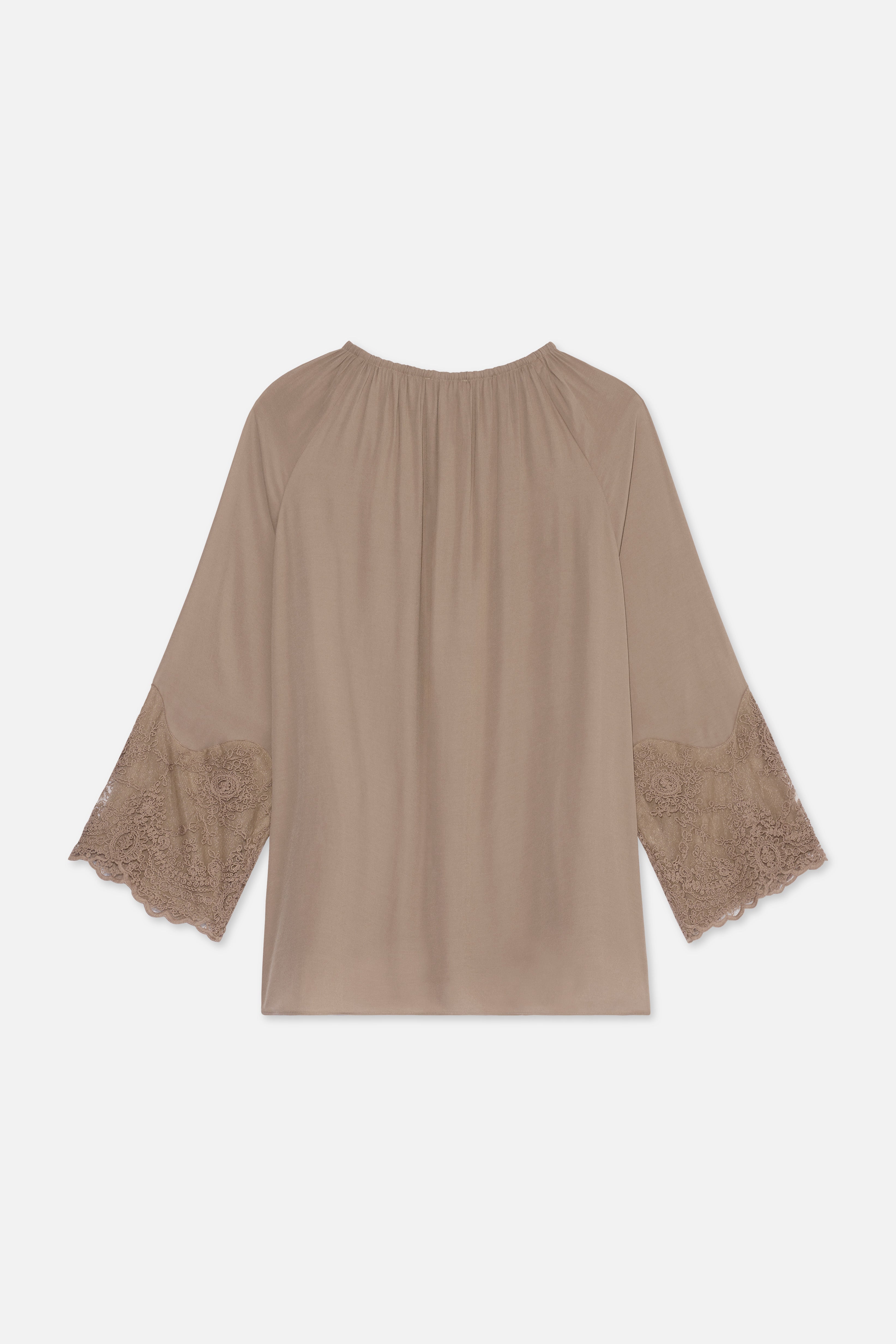 Lace Detailed Top | Khaki