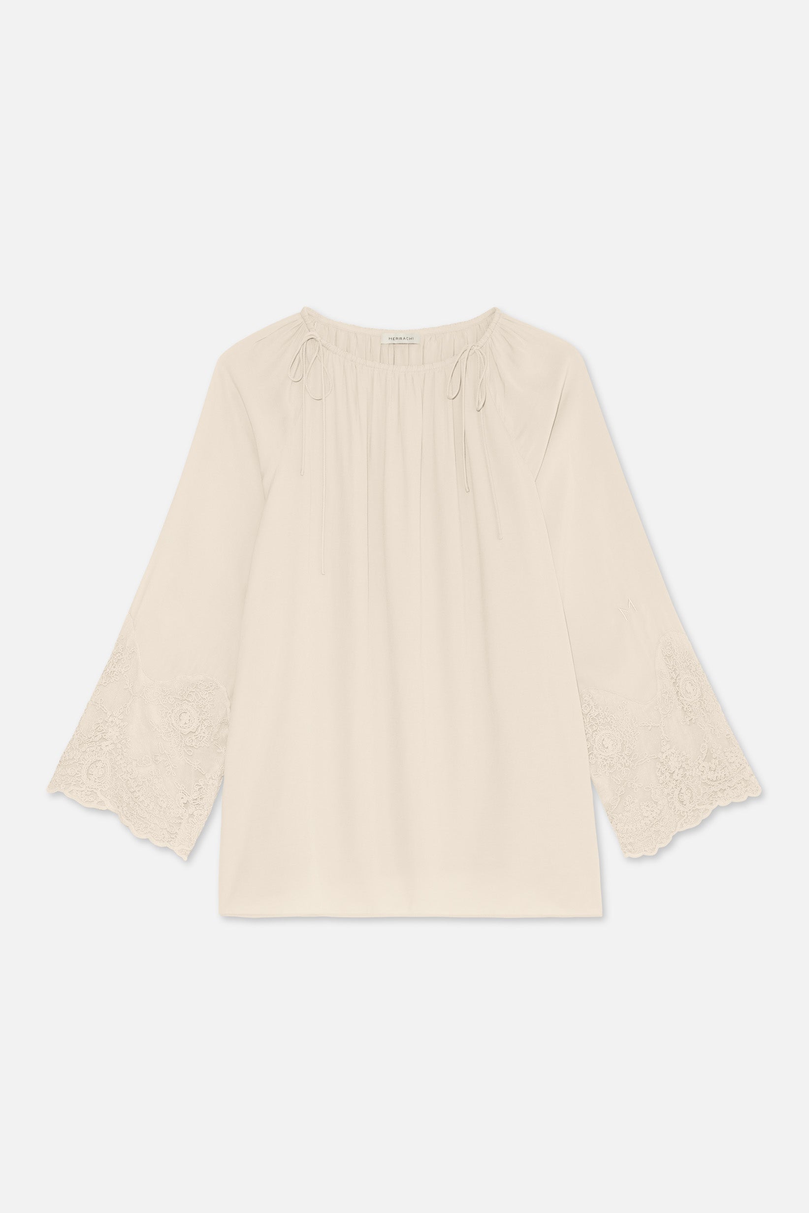 Lace Detailed Top | Sand