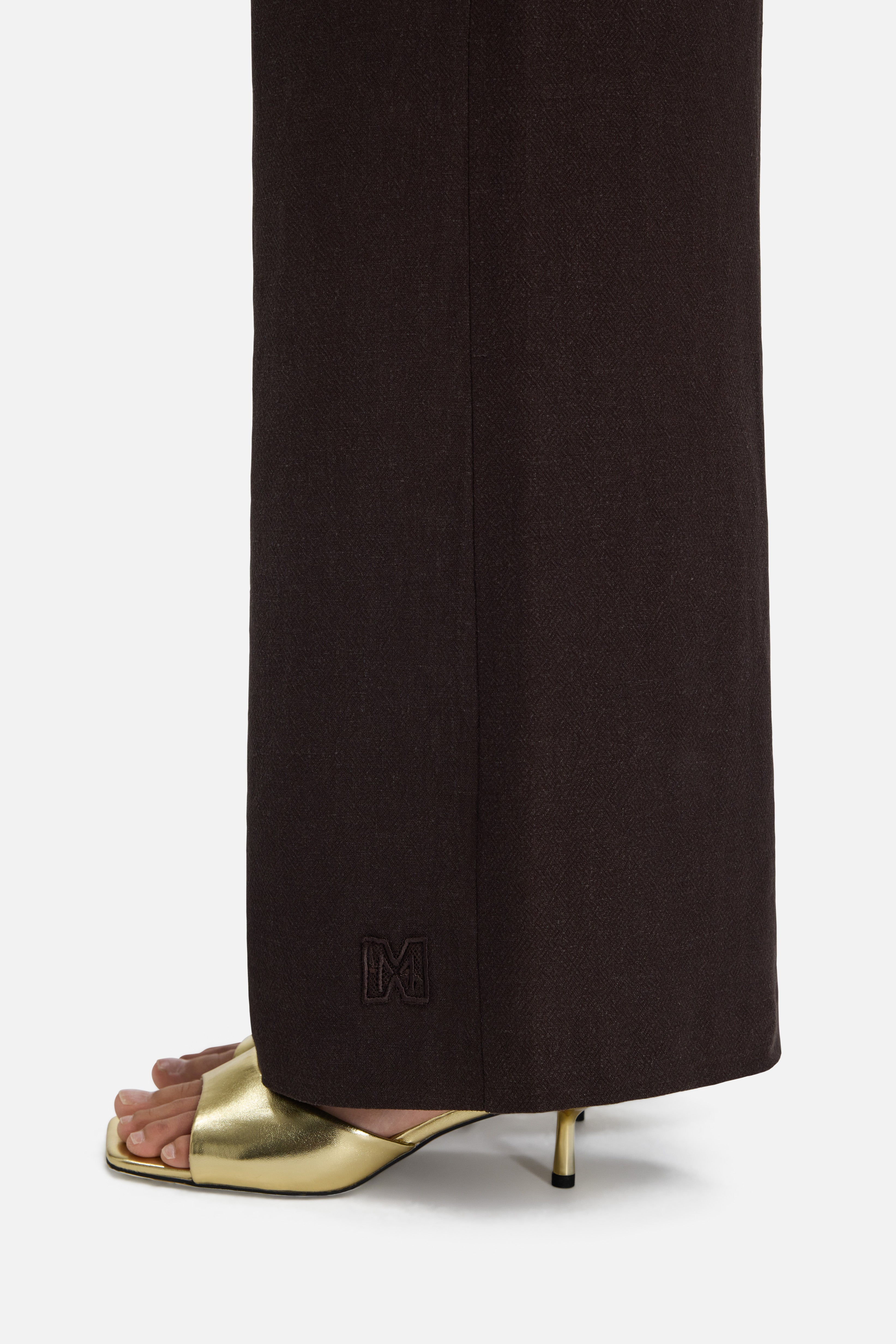 Lace Trim Pants | Dark Brown