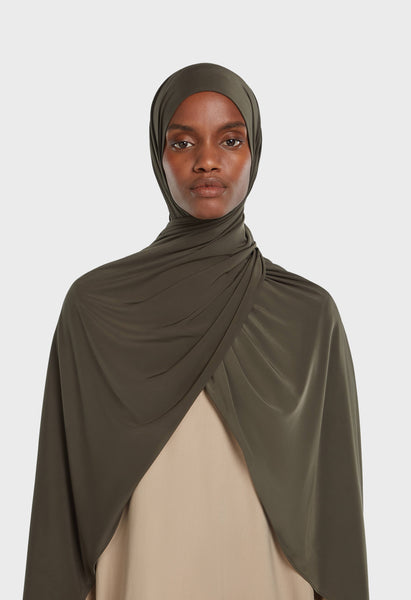 Liquid Jersey Scarf | Deep Brown | MERRACHI