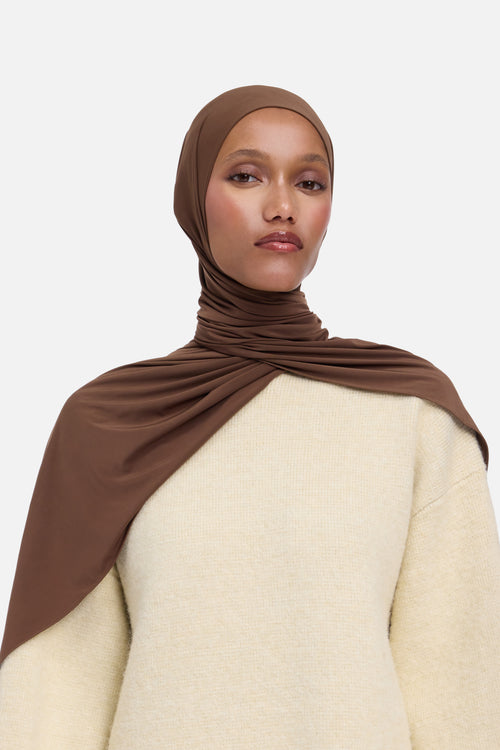 Liquid Jersey Scarf | Chocolate