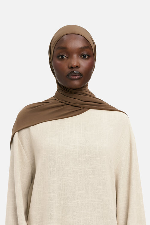 Liquid Jersey Scarf | Dark Terra