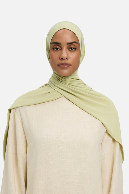Liquid Jersey Scarf | Iced Olive