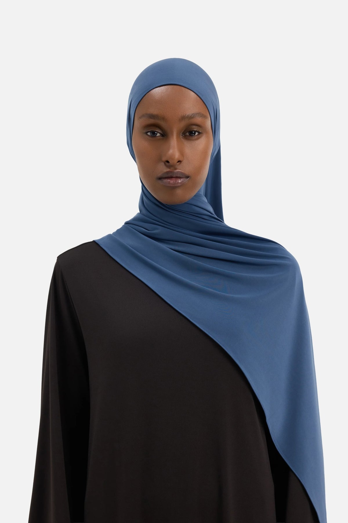 Liquid Jersey Scarf | Navy