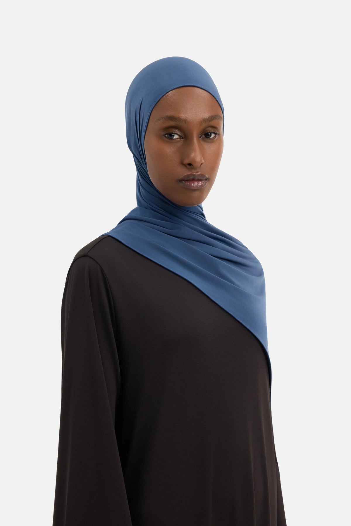 Liquid Jersey Scarf | Navy
