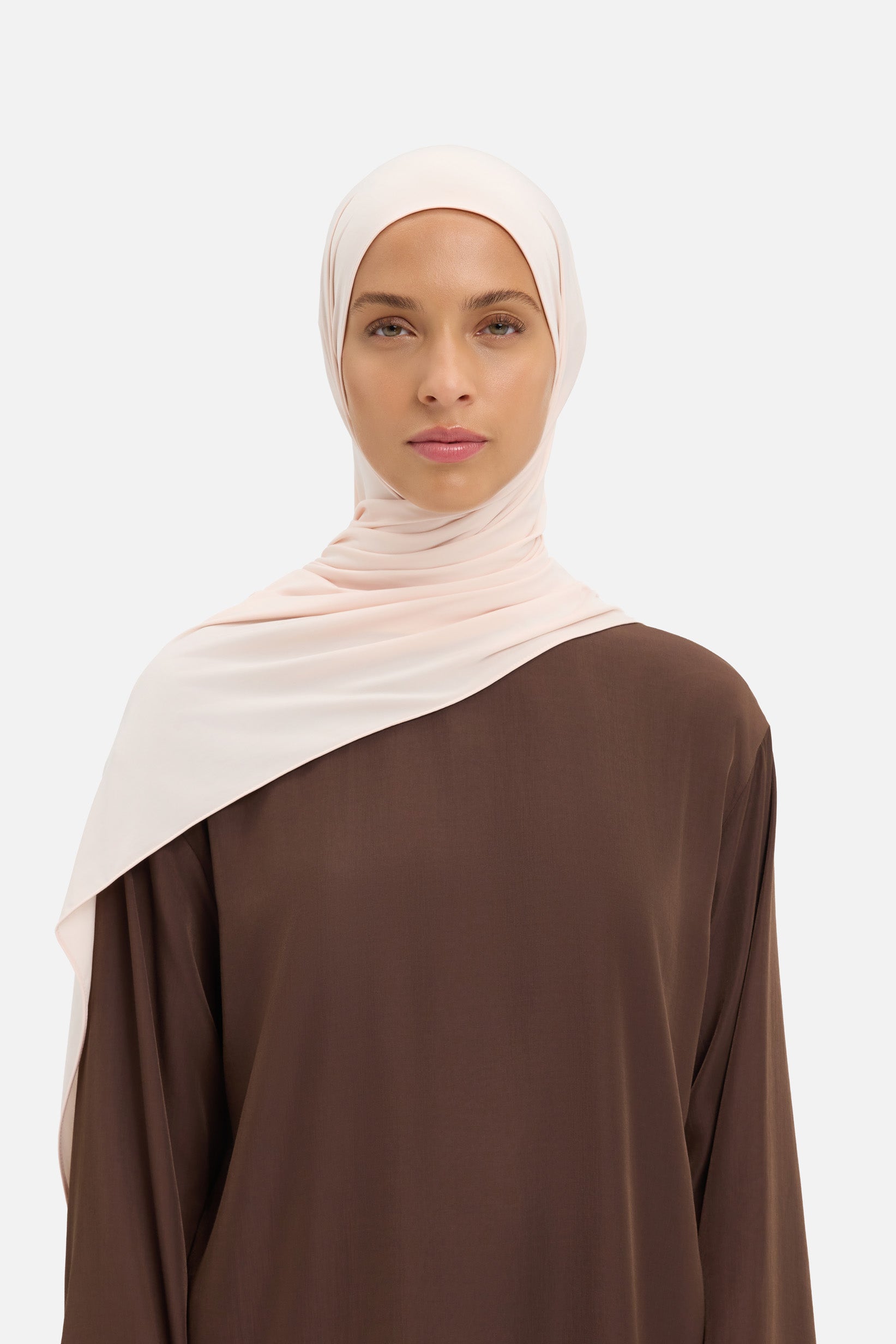 Liquid Jersey Scarf | Peach Cream