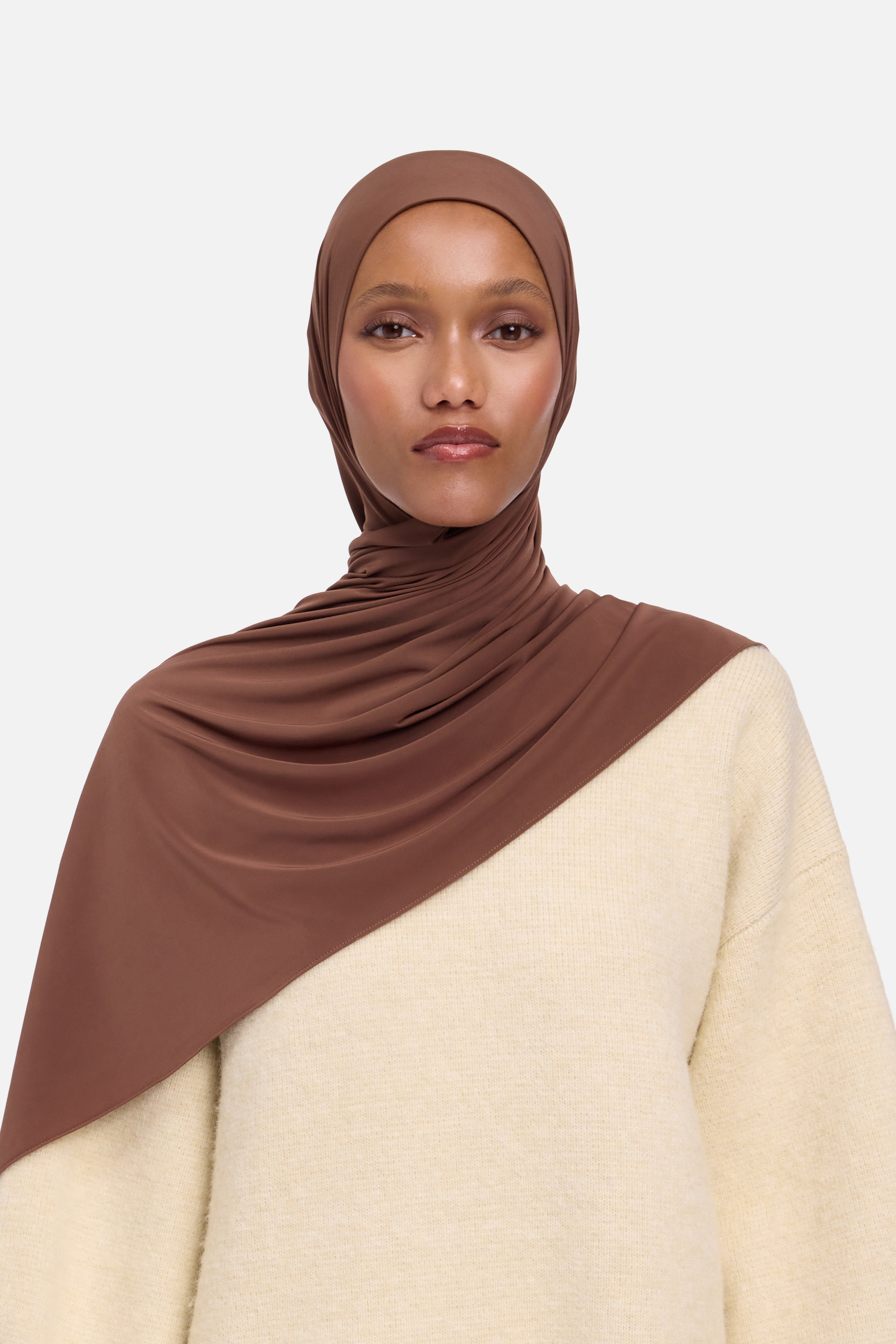 Sasquatchfabrix 美品✨22AW モックネックニット ブラウン L Liquid Jersey Scarf | Mocha | MERRACHI
