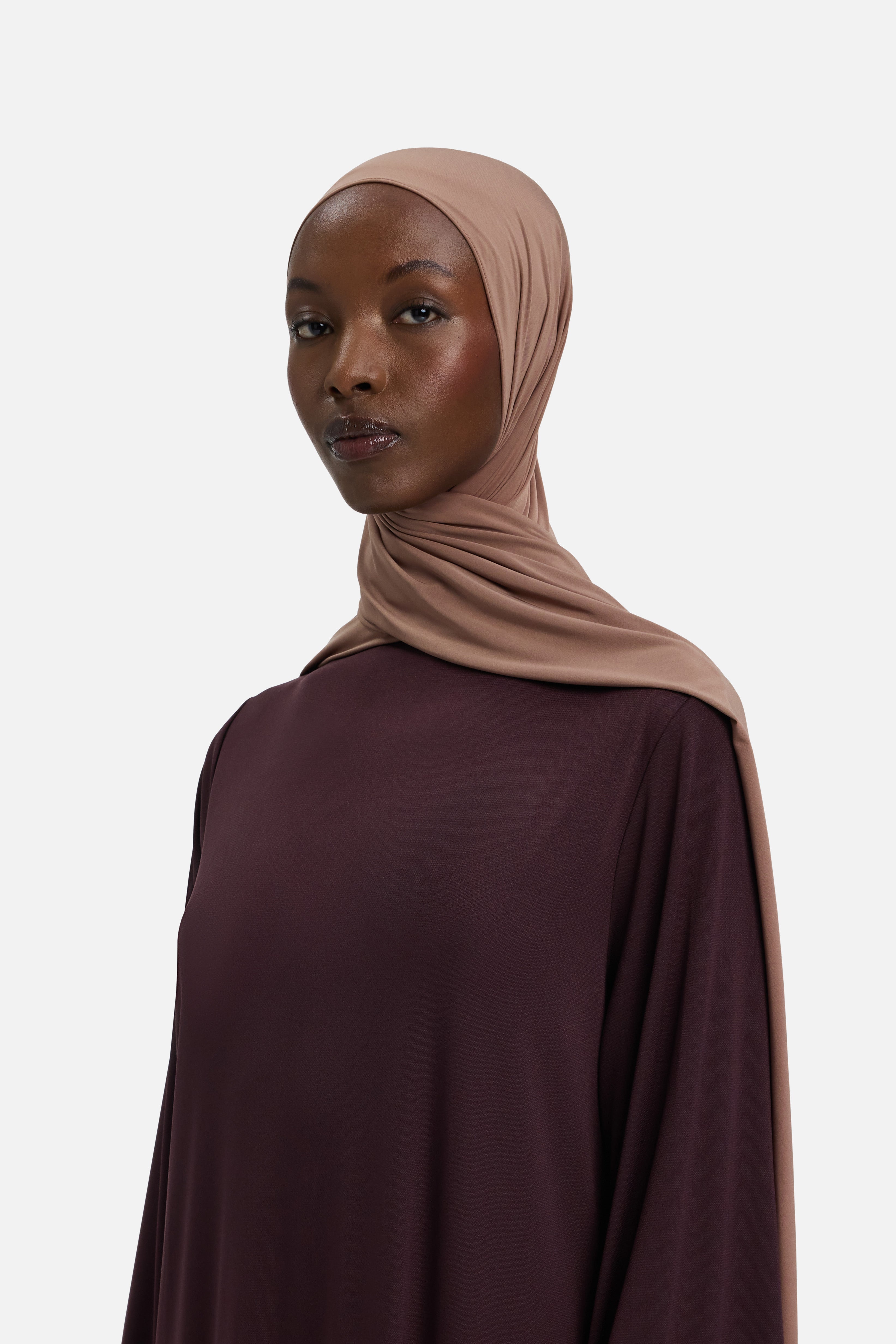 Liquid Jersey Scarf | Soft Bordeaux | MERRACHI