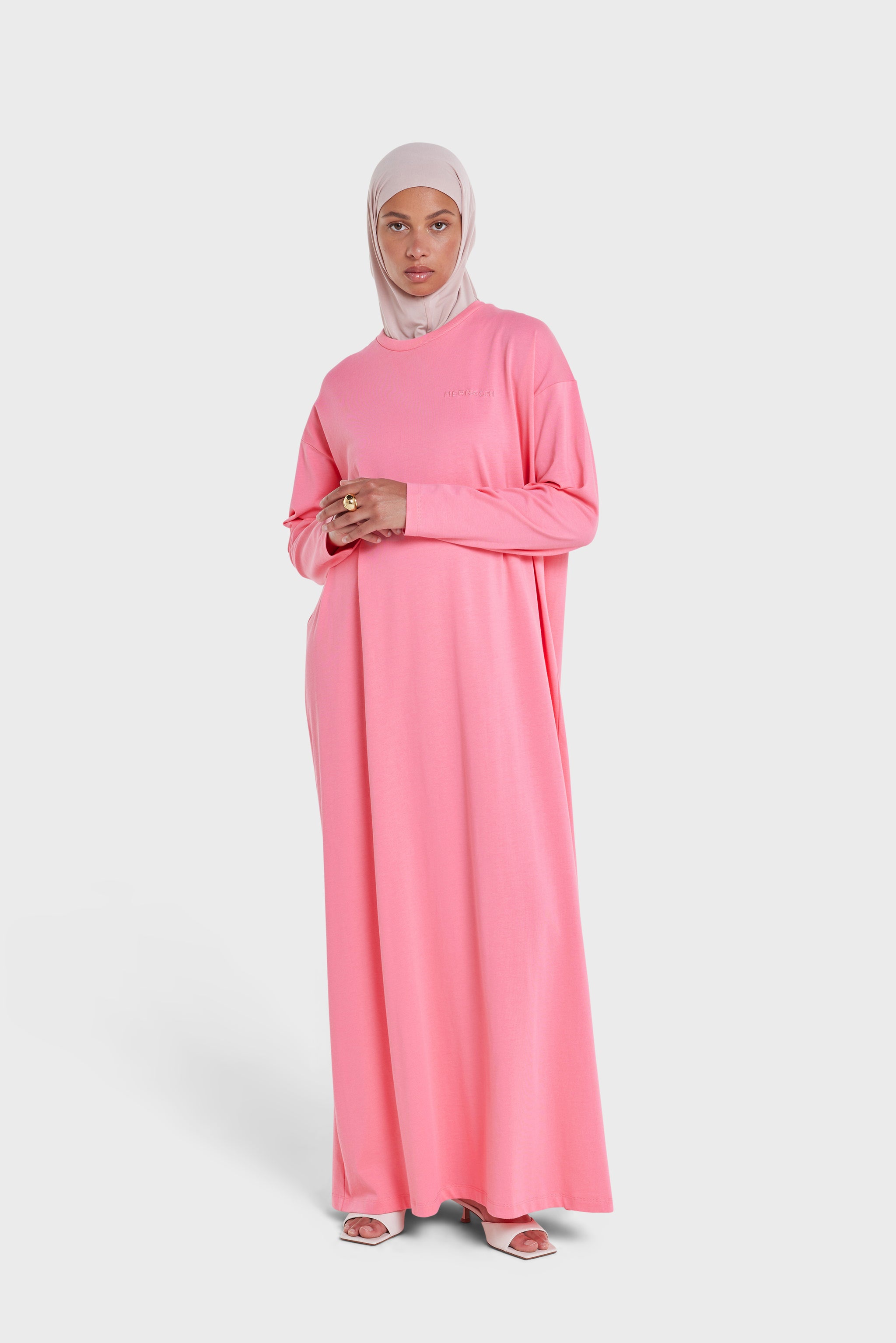 Cotton Tee Dress | Rose