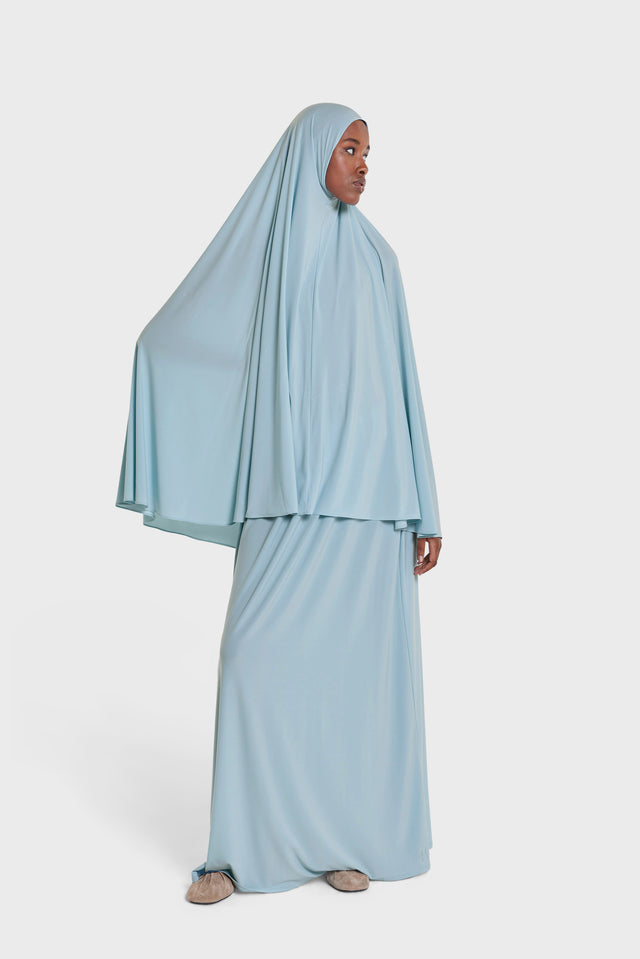 Premium Jersey Prayer Skirt | Misty Blue