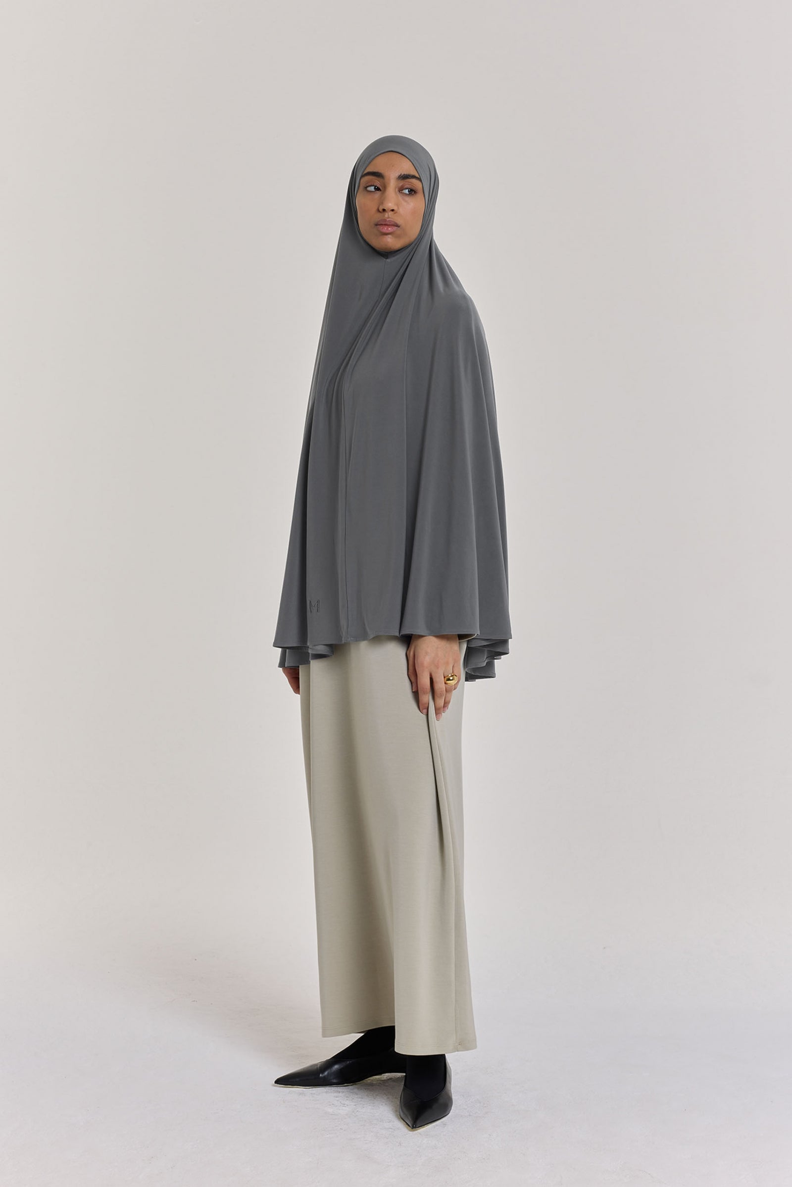 Premium Jersey Khimaar | Steel Grey