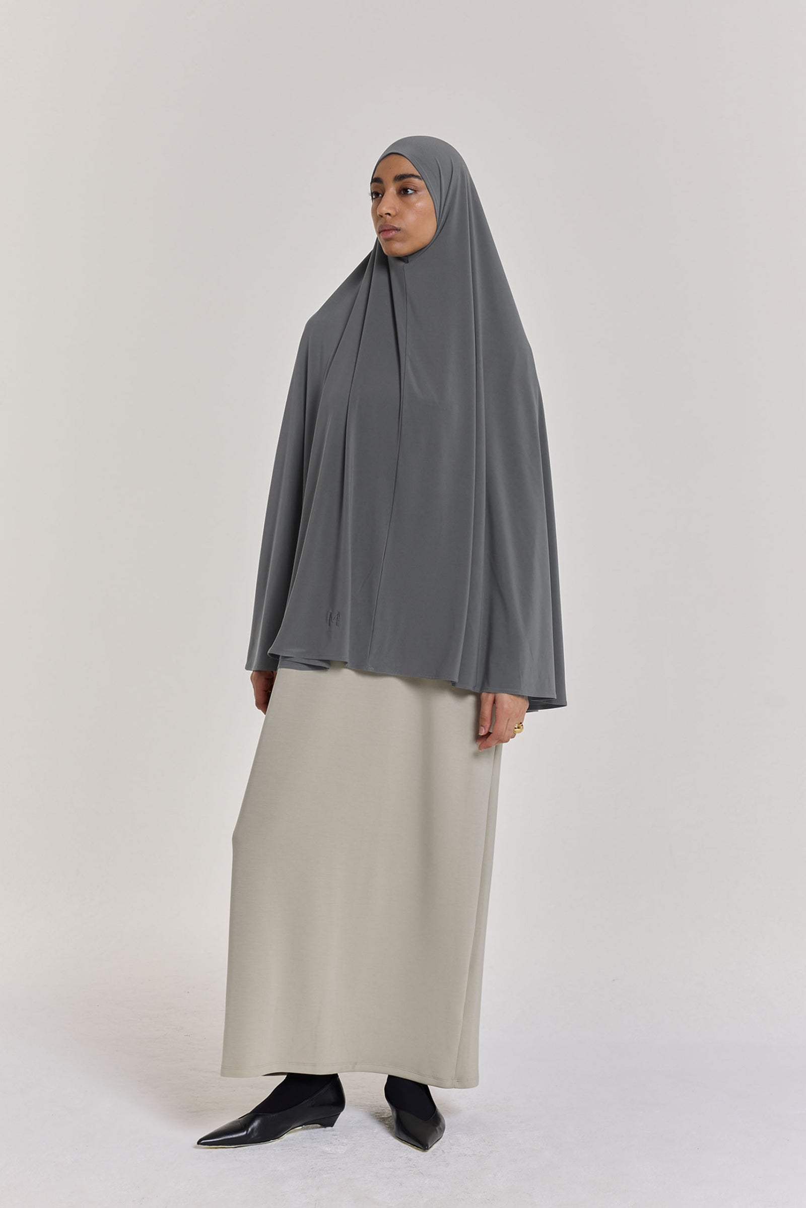 Premium Jersey Khimaar | Steel Grey