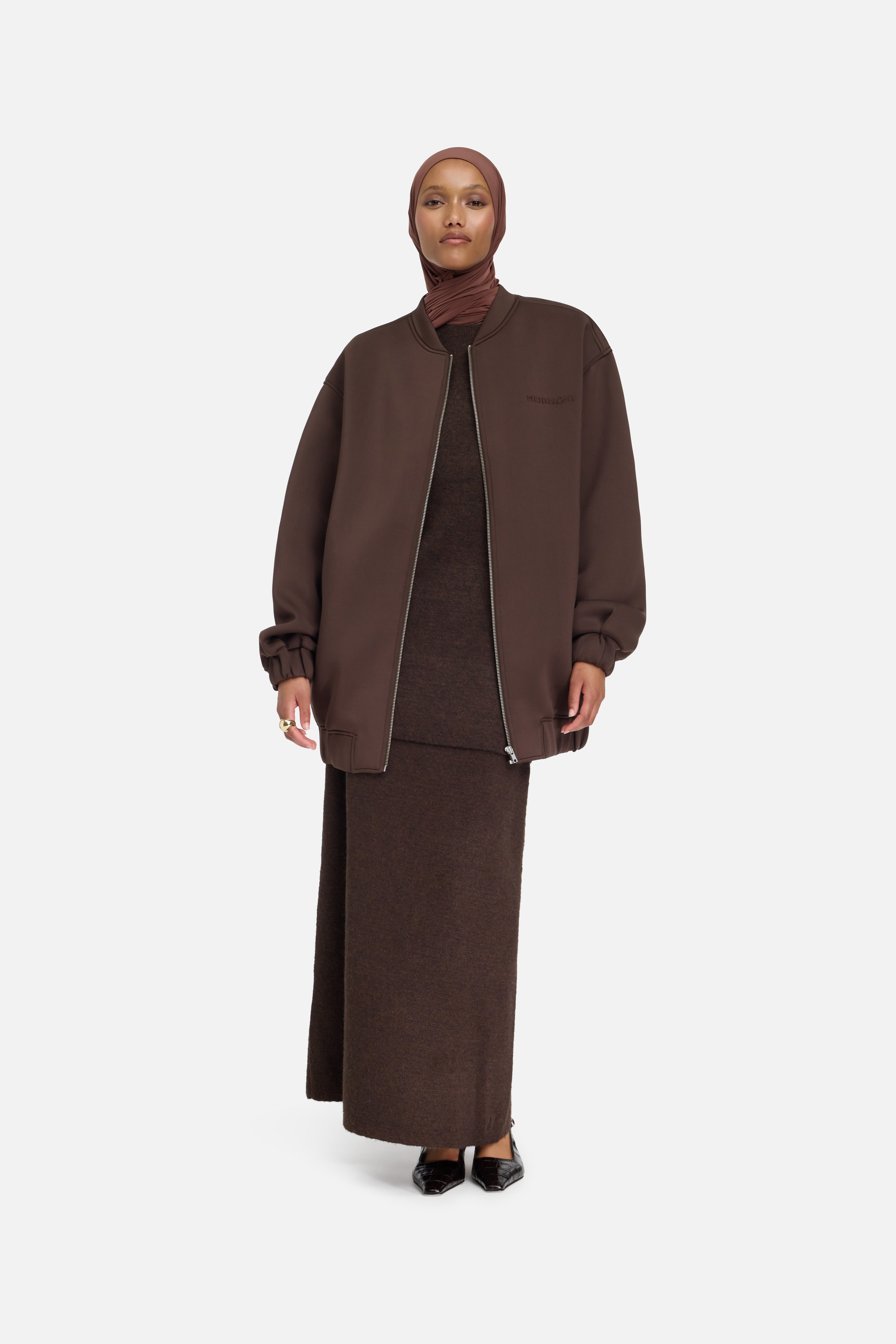 Neoprene Bomber | Dark Brown