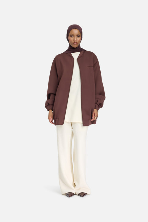 Neoprene Bomber | Dark Cherry