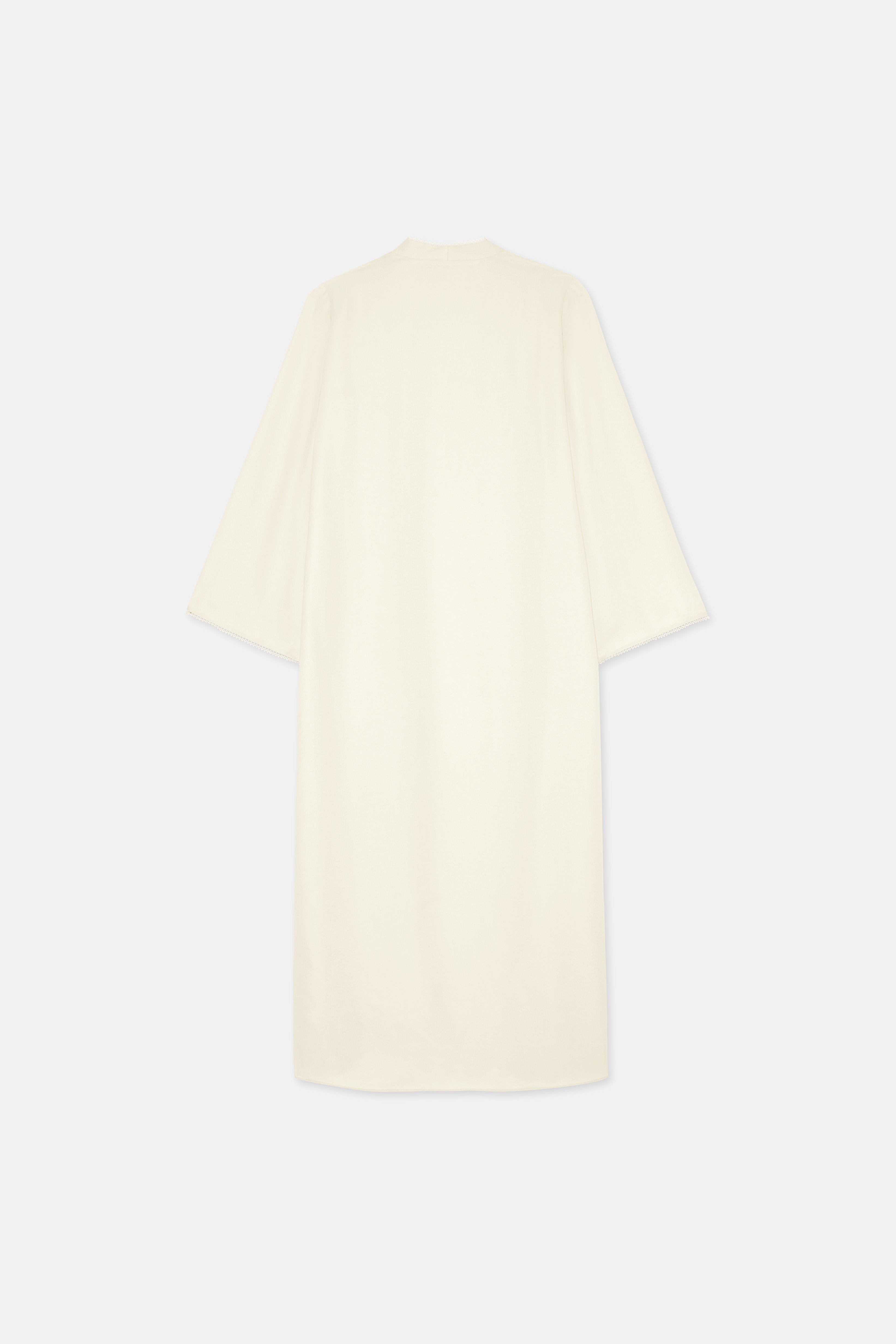 Picot Edge Abaya | Off White