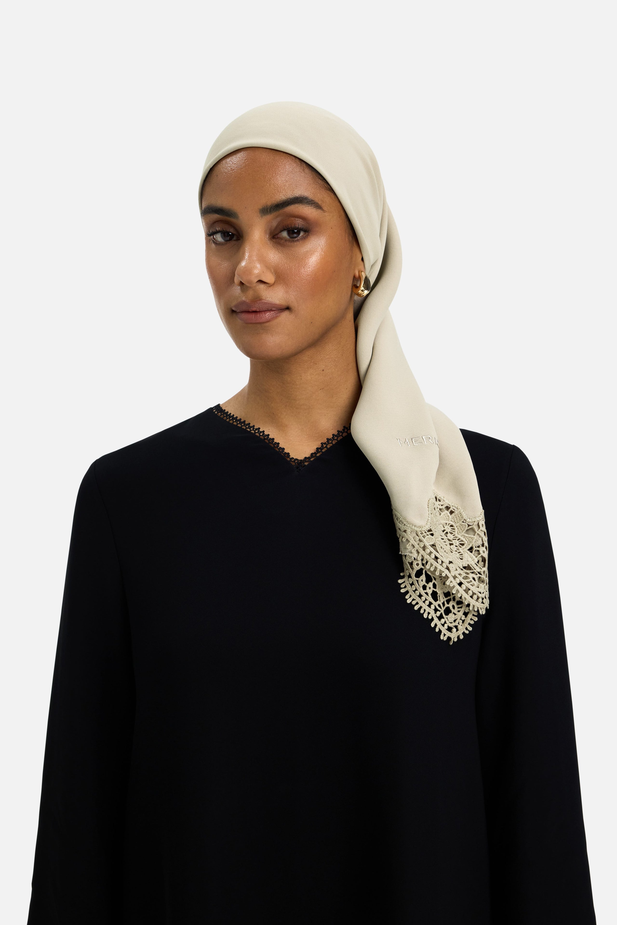 Picot Edge Bandana | Sand