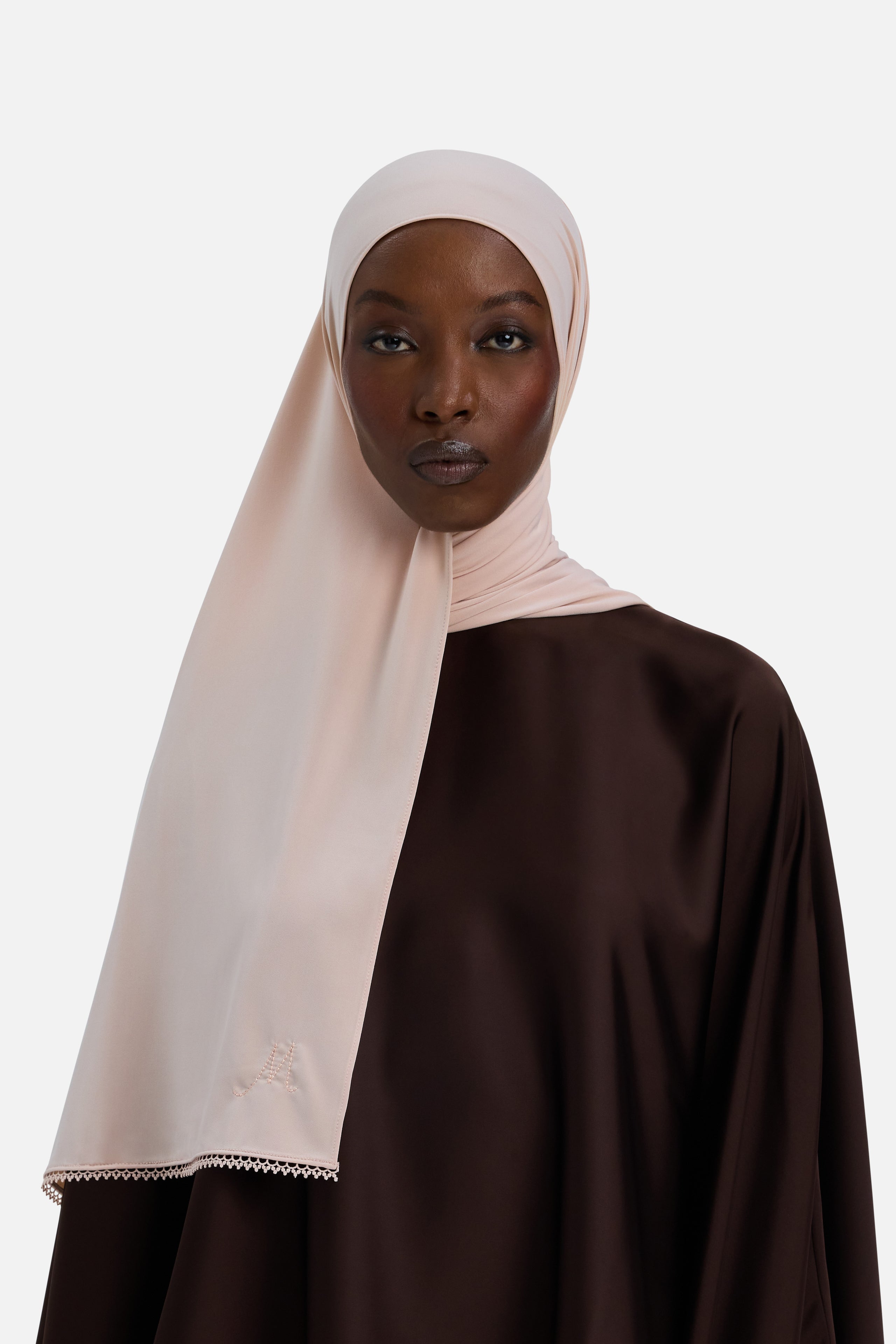 The Picot Edge Premium Scarf | Dark Rose