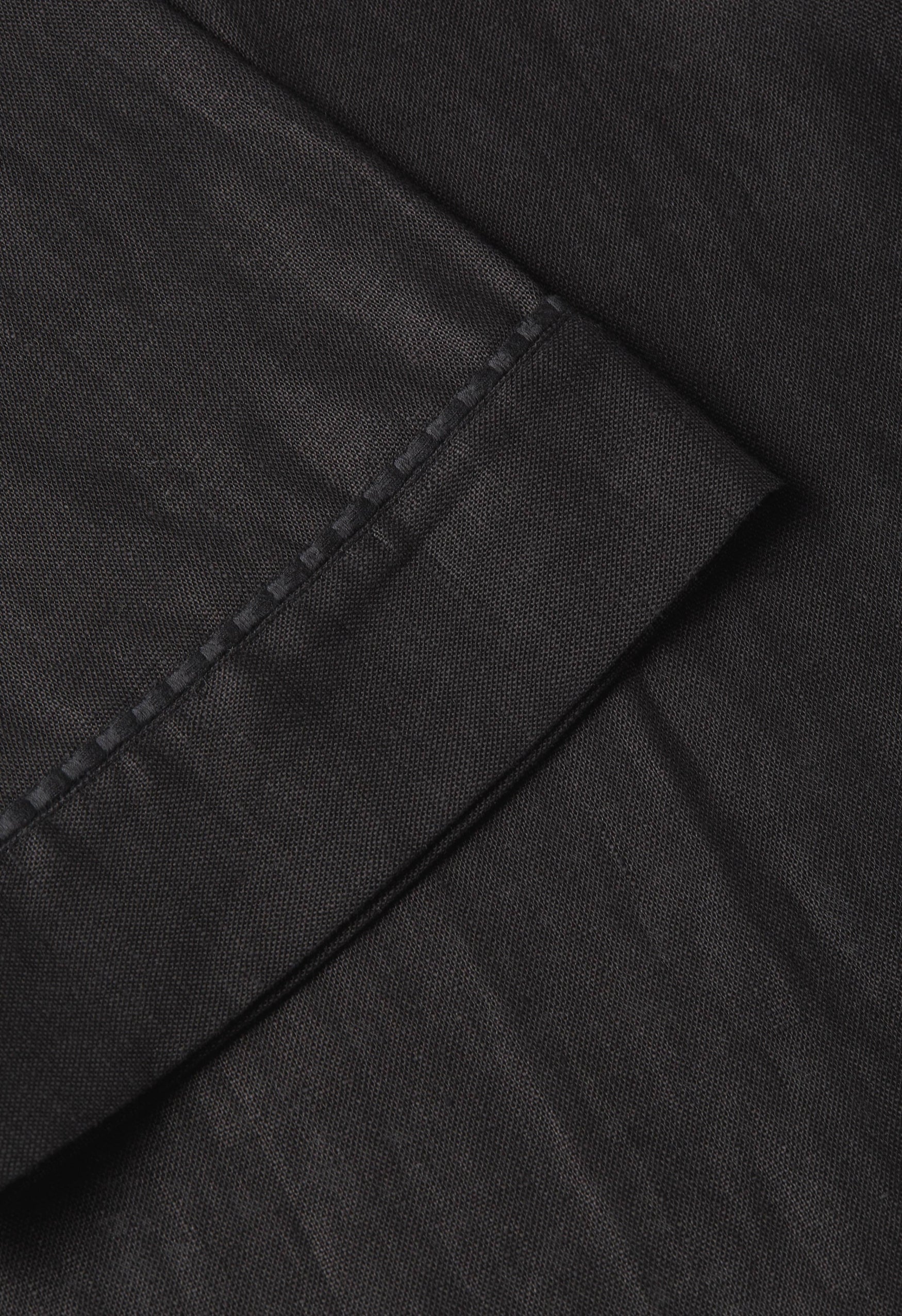 Plain Linen Abaya | Black