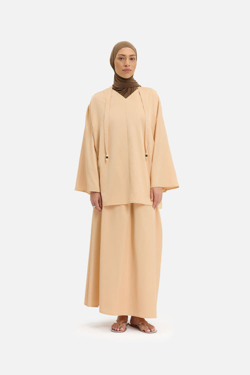 Pleated Skirt | Apricot