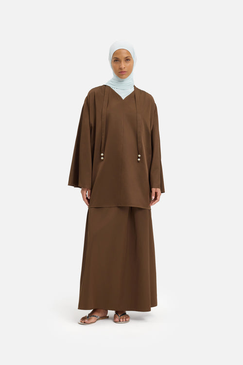 Pleated Skirt | Dark Terra