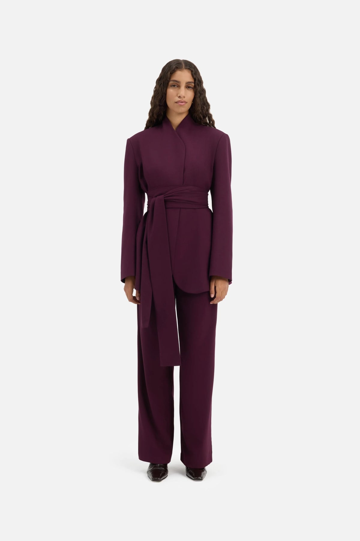 Pleated Trousers | Blackcurrant