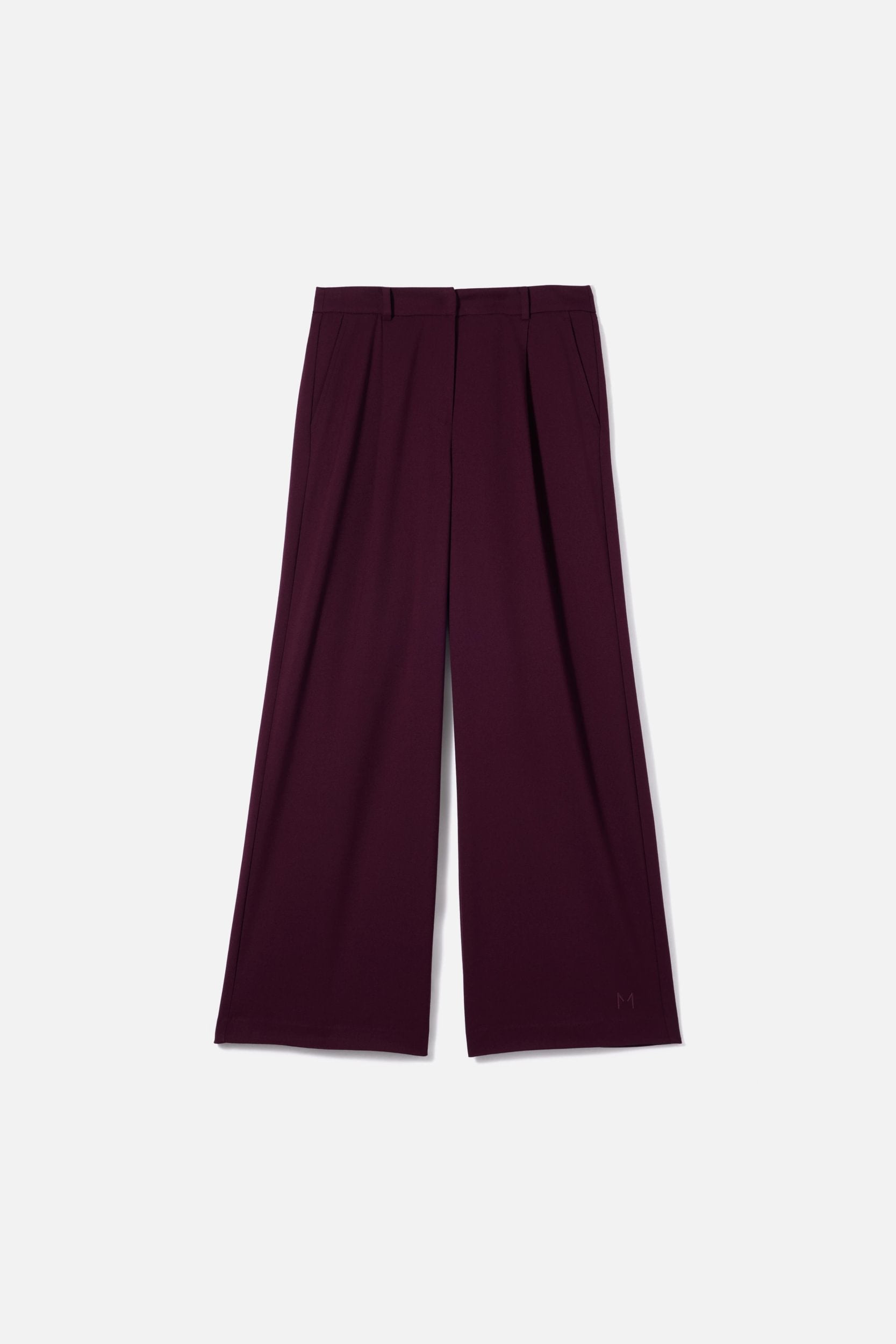 Pleated Trousers | Blackcurrant