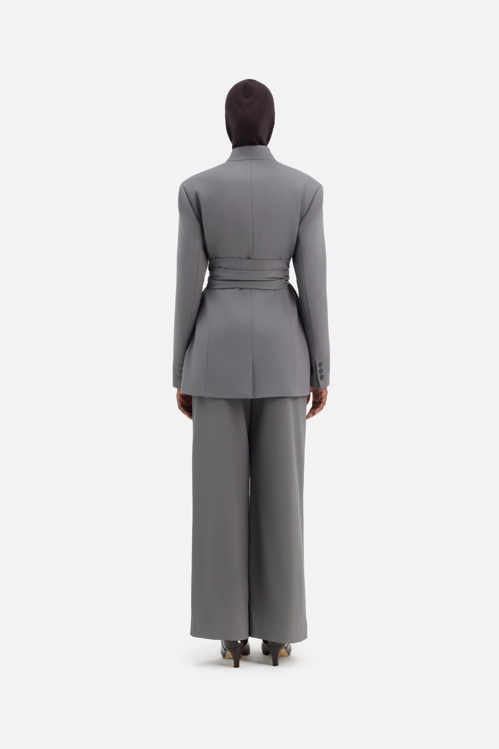Pleated Trousers | Carbon Grey