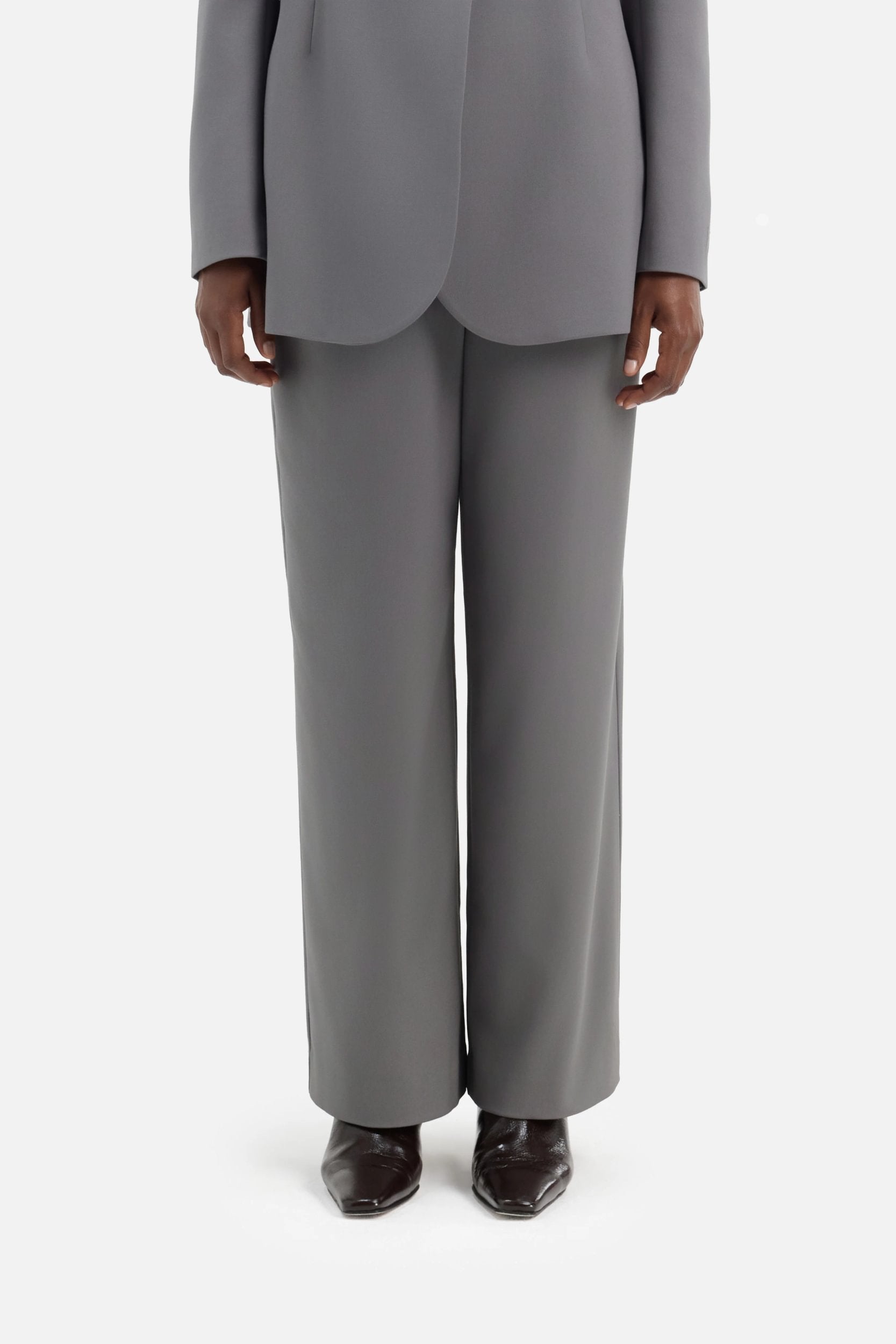 Pleated Trousers | Carbon Grey