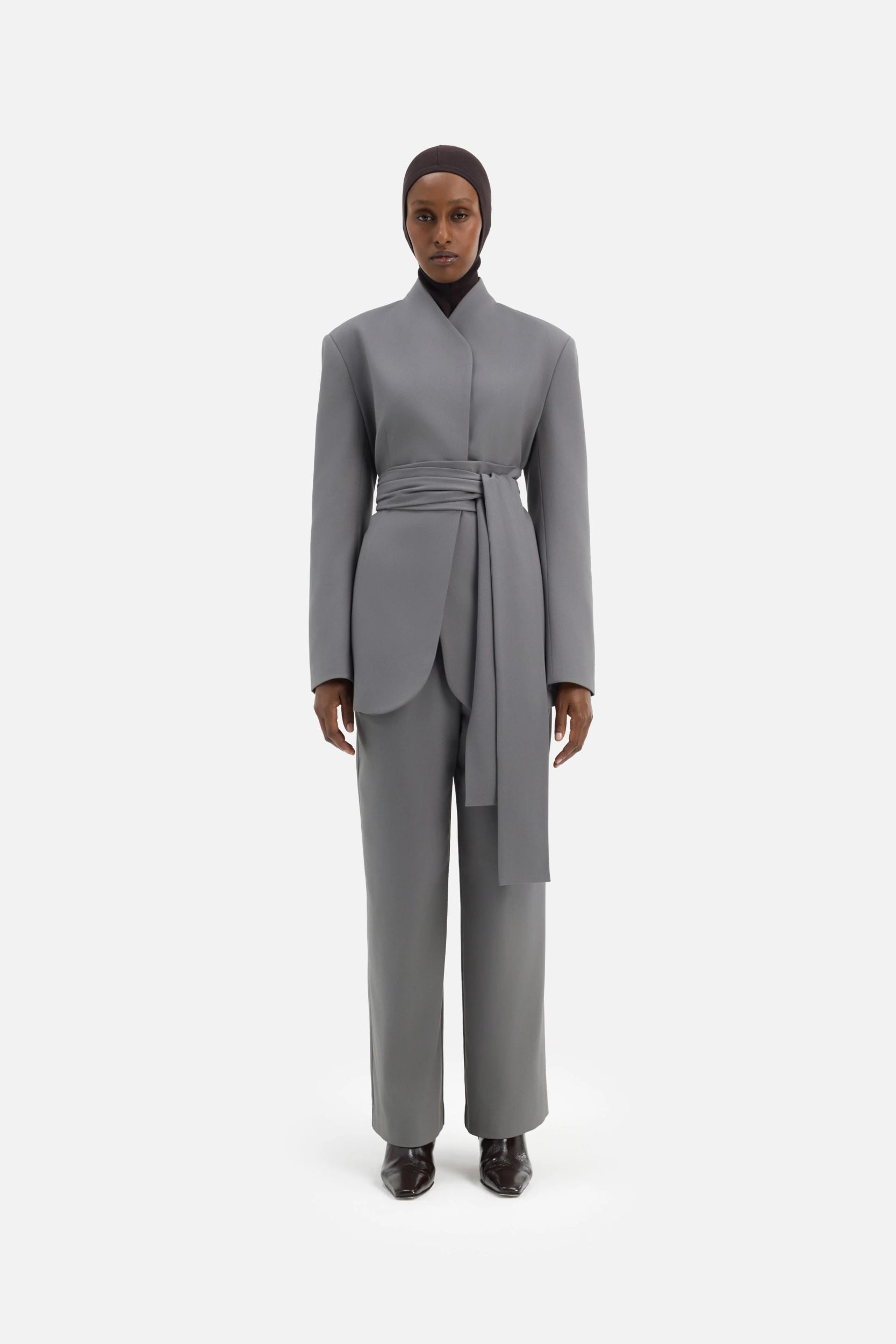 Pleated Trousers | Carbon Grey