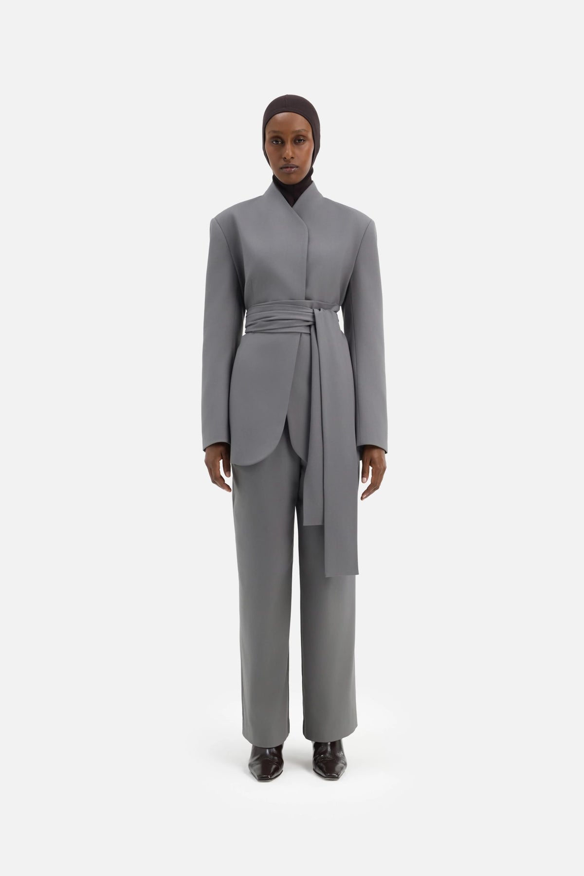Pleated Trousers | Carbon Grey