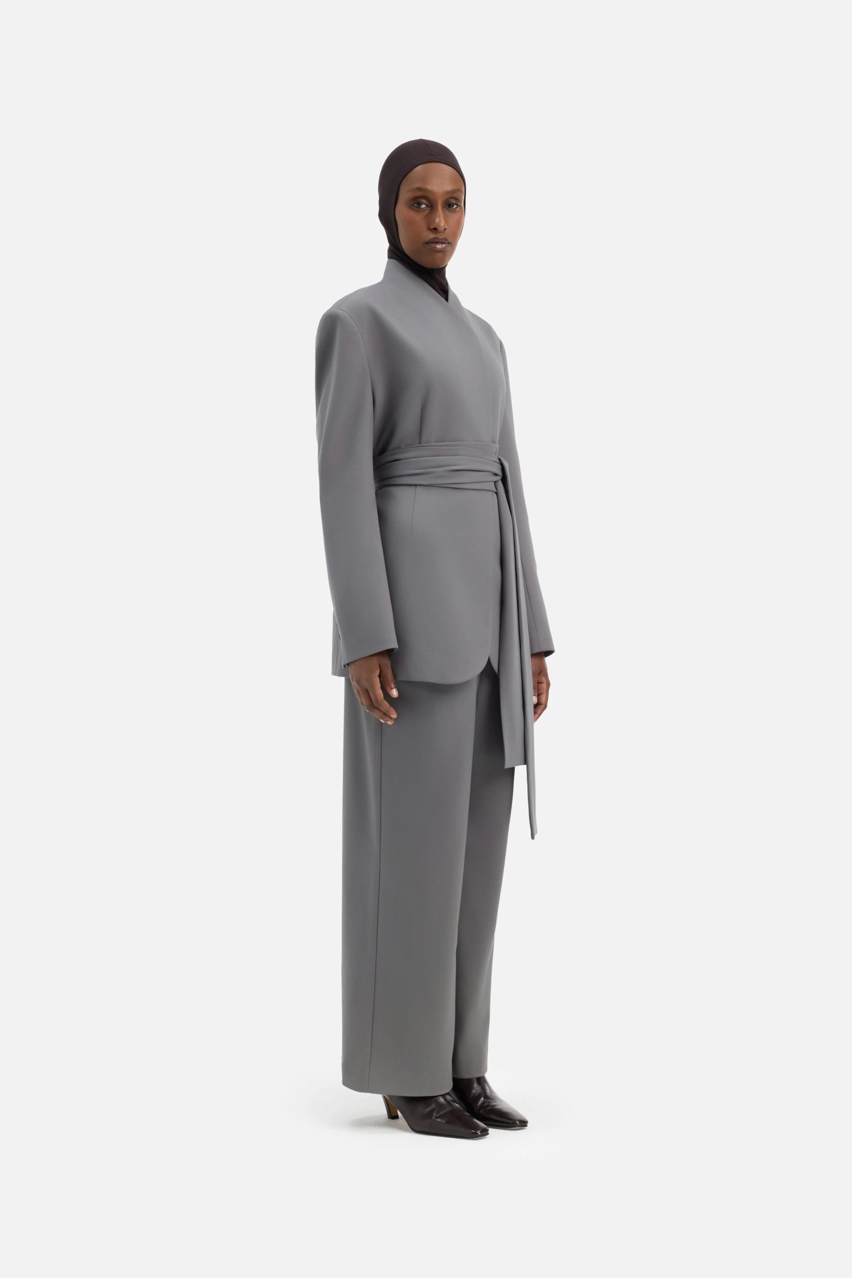 Pleated Trousers | Carbon Grey