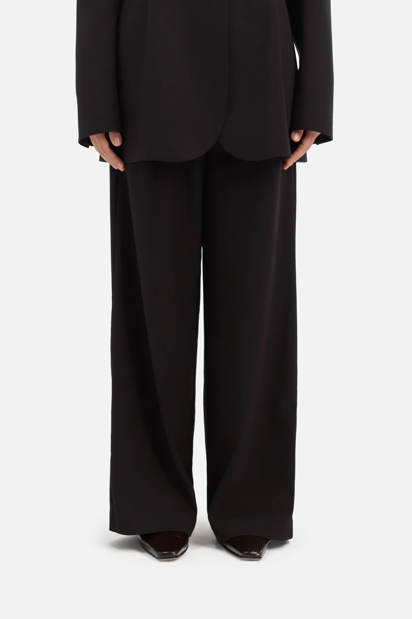 Pleated Trousers | Dark Truffle