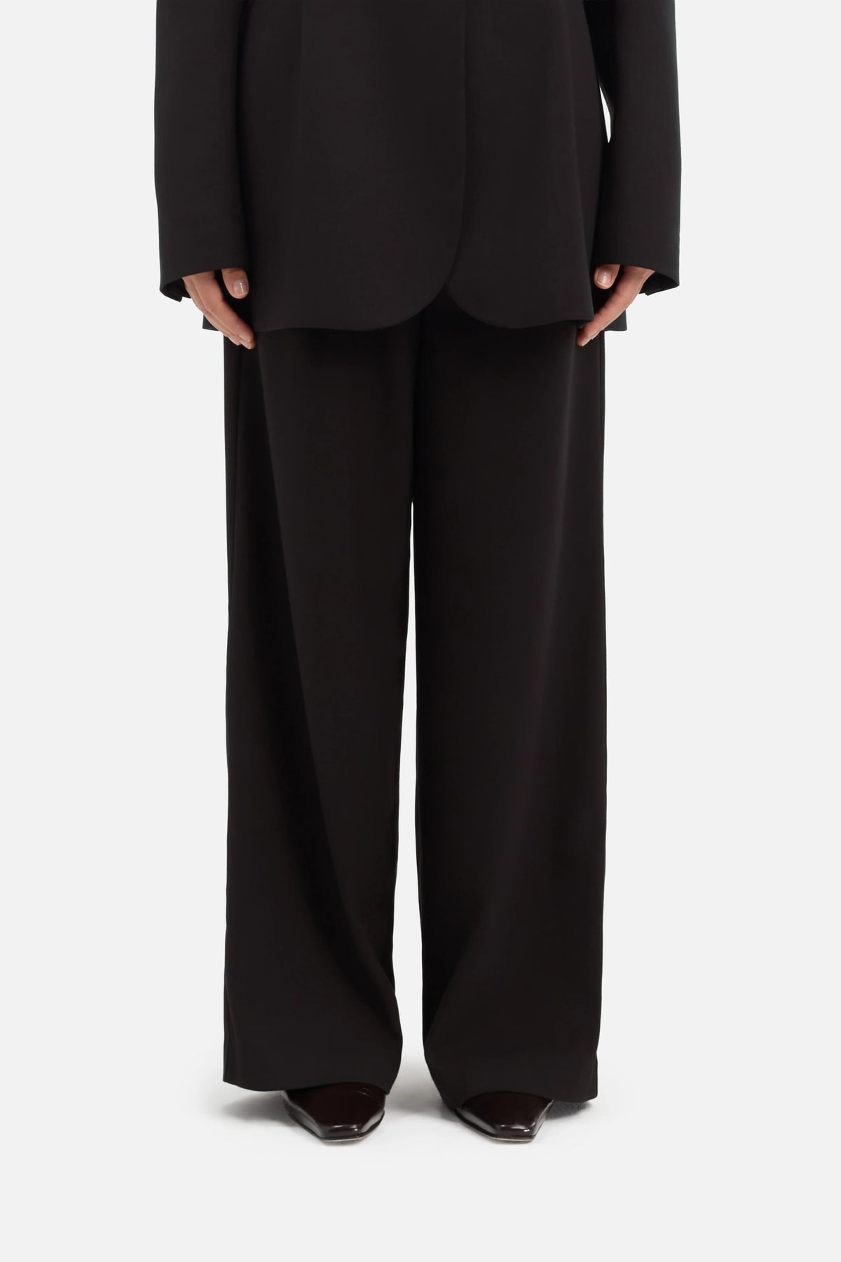 Pleated Trousers | Dark Truffle