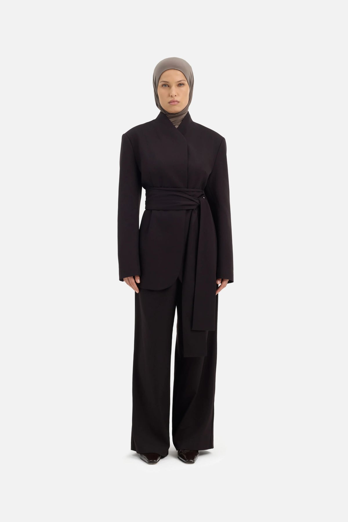 Pleated Trousers | Dark Truffle
