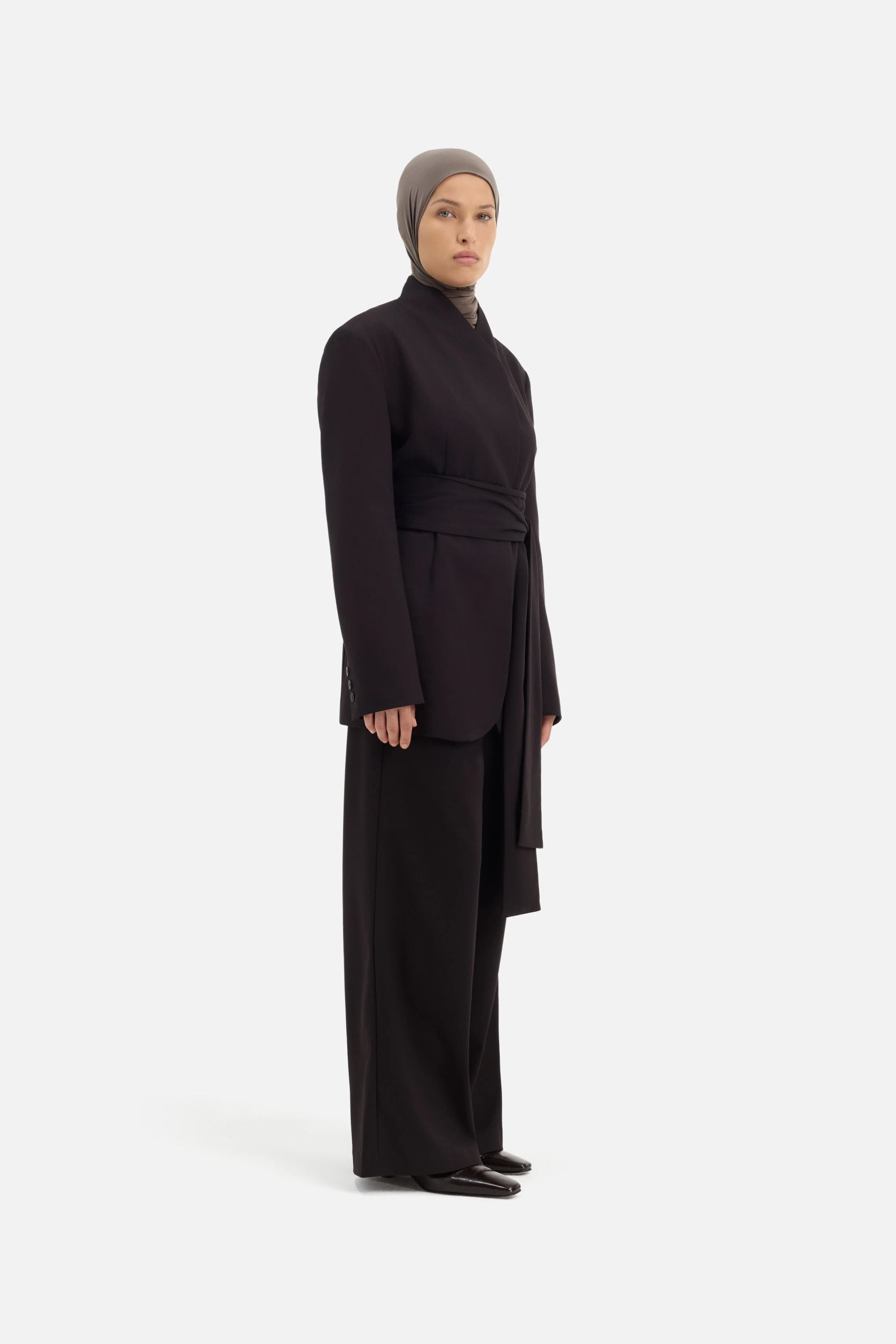 Pleated Trousers | Dark Truffle