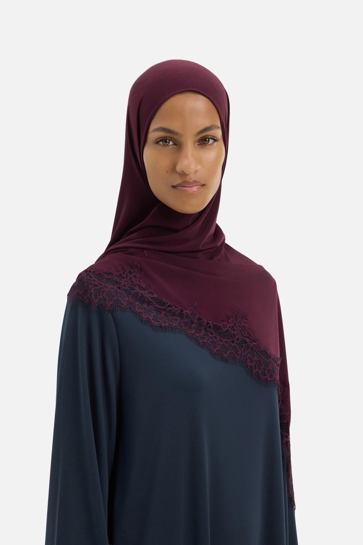 Premium Double Lace Scarf | Blackcurrant