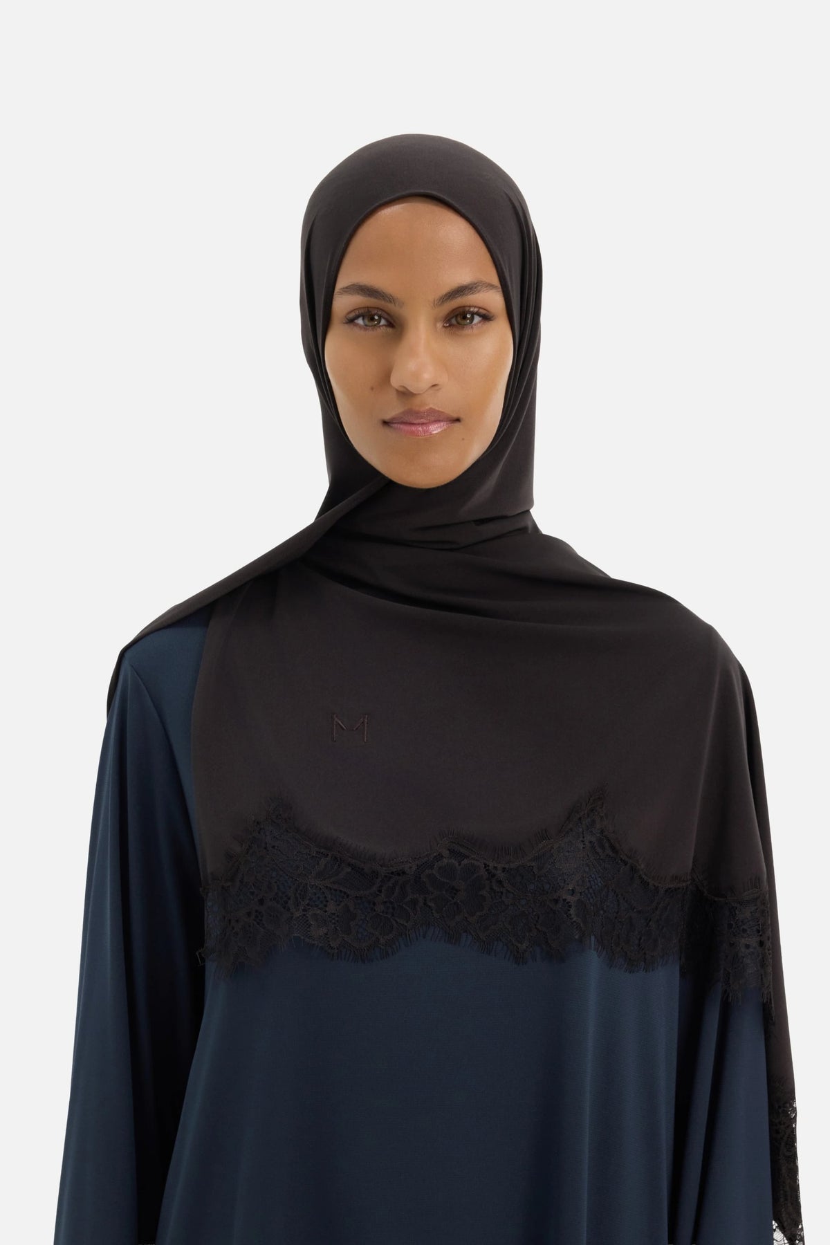 Premium Double Lace Scarf | Dark Truffle