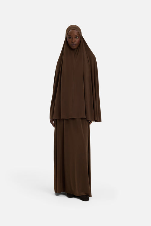 Premium Jersey Khimaar | Chocolate