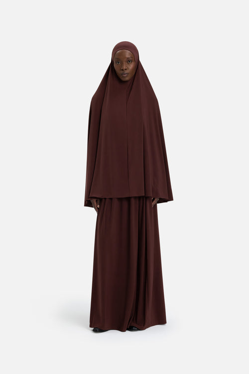Premium Jersey Prayer Skirt | Dark Cherry
