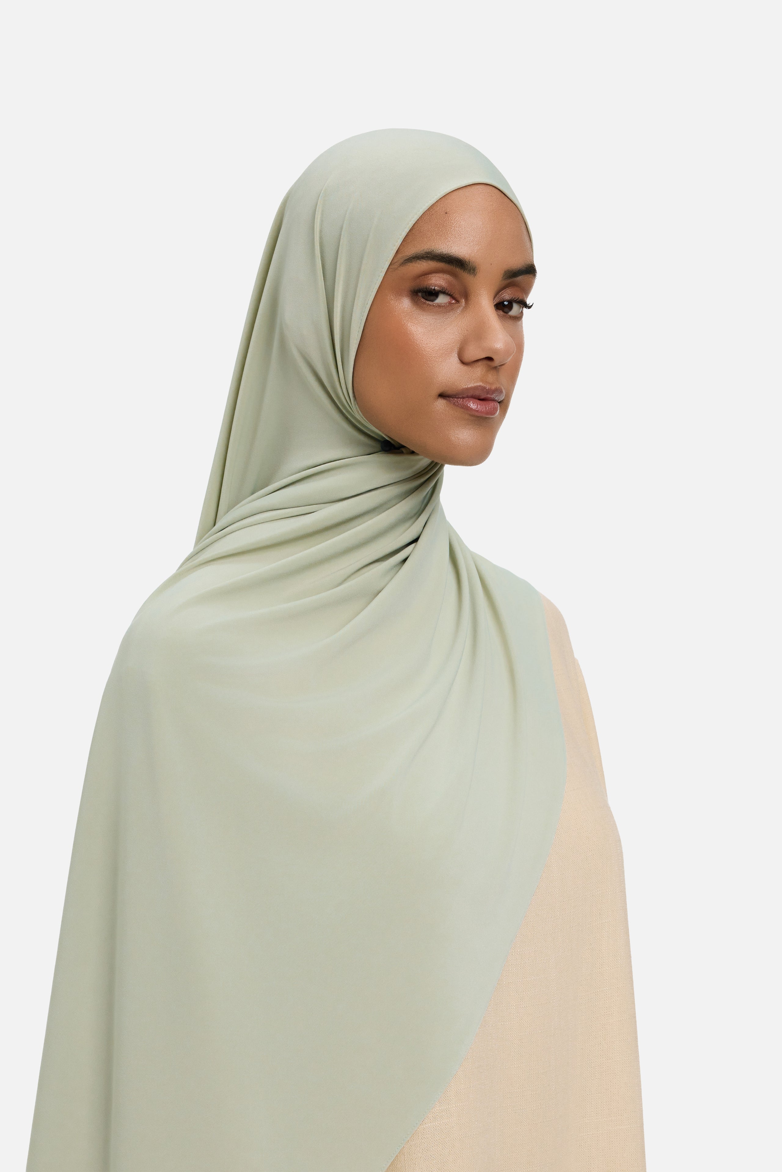 Premium Jersey Scarf | Aqua Gray