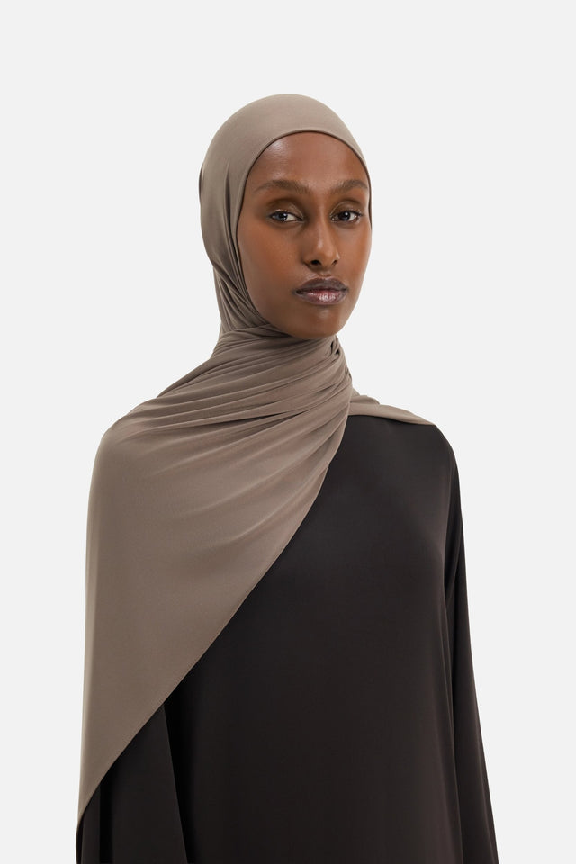 Premium Jersey Scarf | Ash Brown