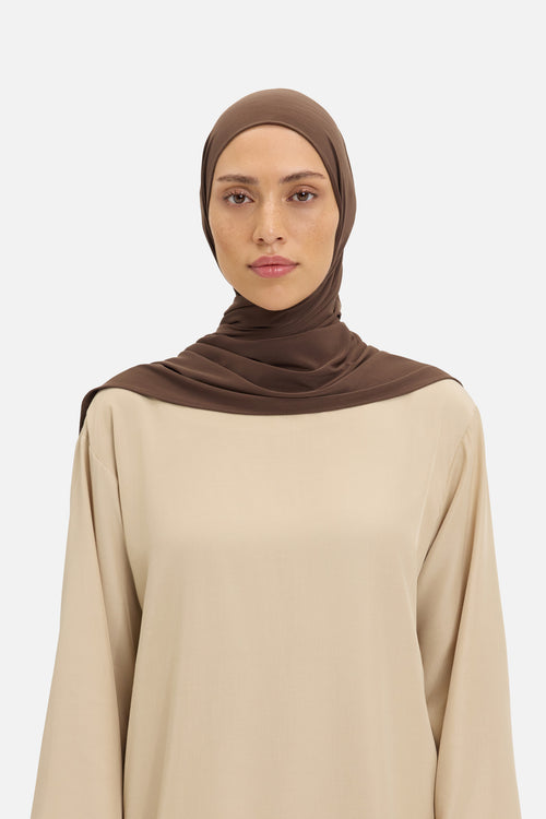 Premium Jersey Scarf | Burnt Mocha