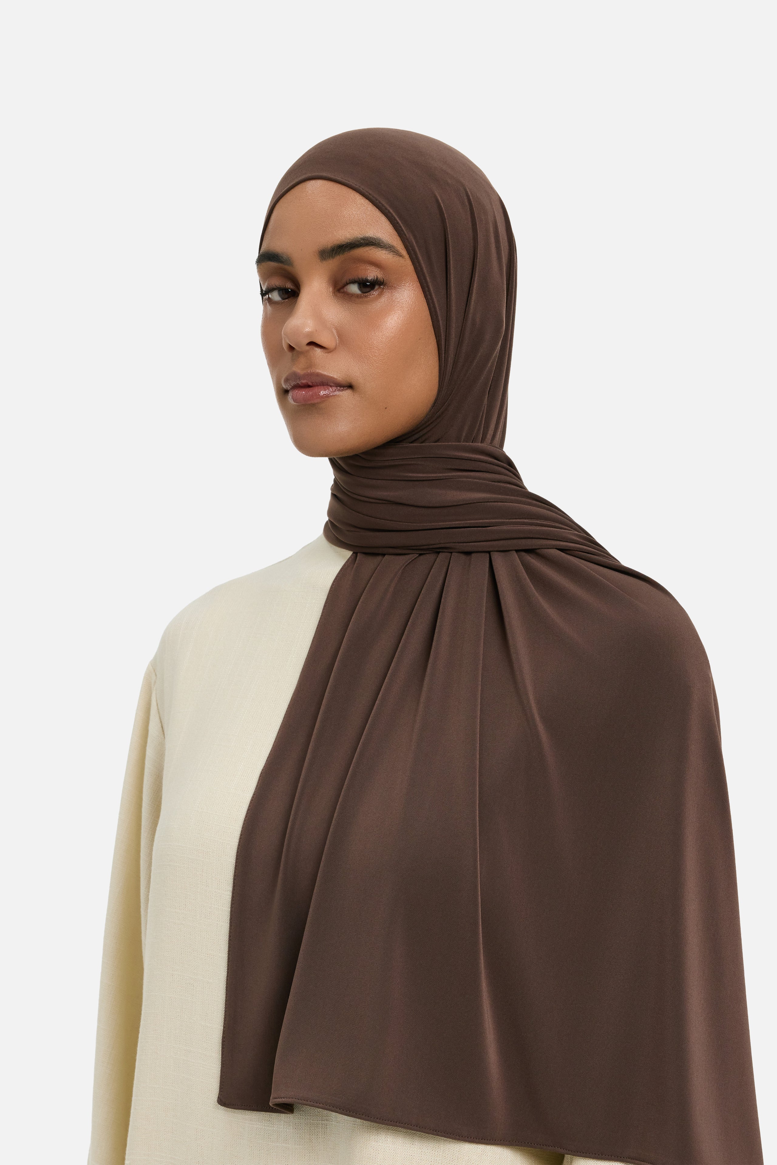Premium Jersey Scarf | Dark Brown